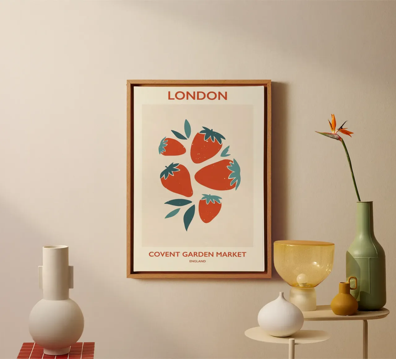 london tela con Cornice a cassetta da Amber Hughes