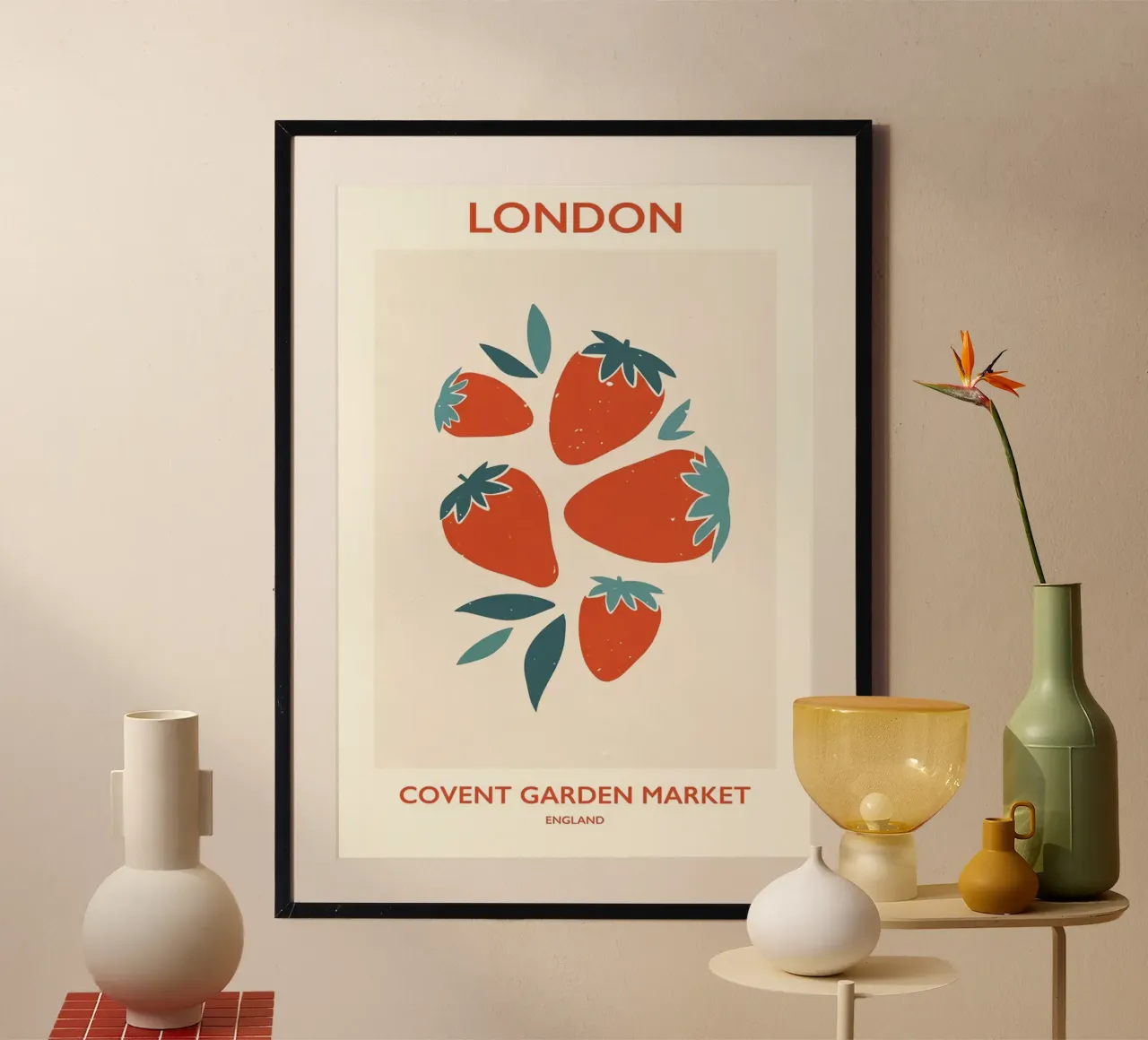 london poster con telaio in plastica da Amber Hughes