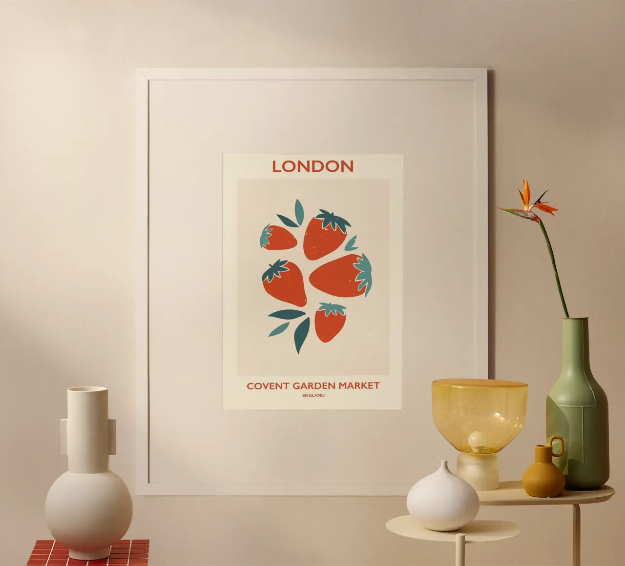 london poster con telaio in plastica da Amber Hughes