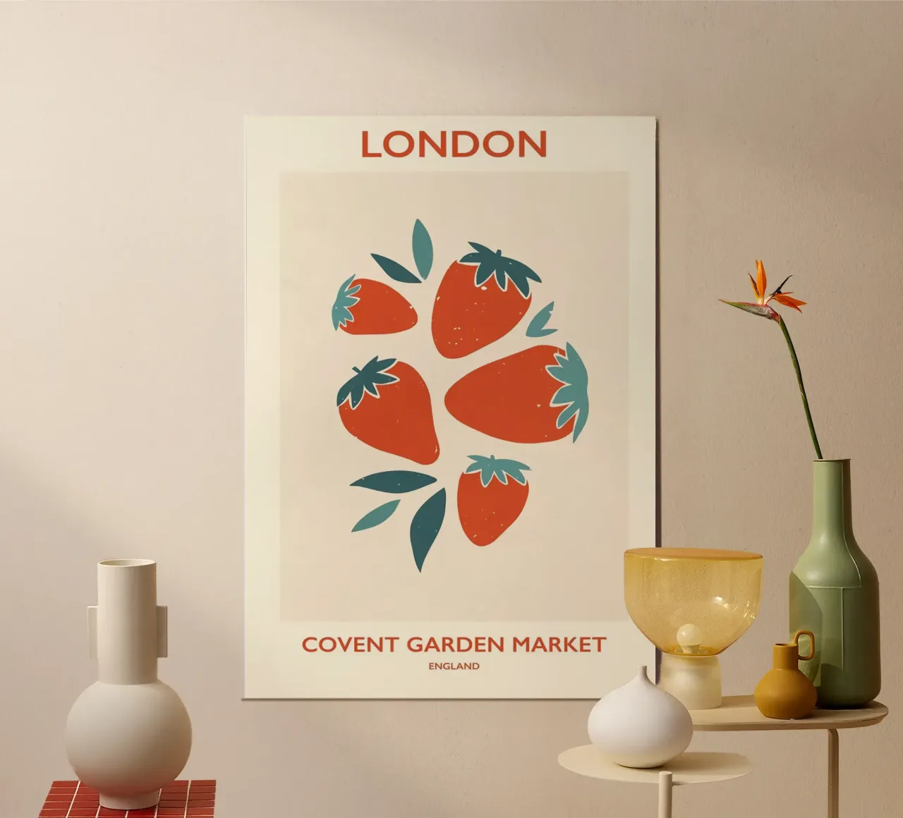 london poster con telaio in plastica da Amber Hughes