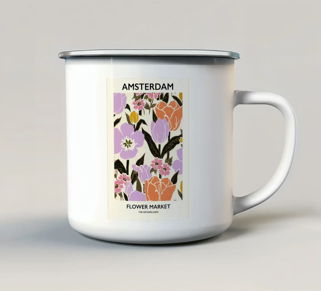 Amsterdam tazza in smalto da Amber Hughes