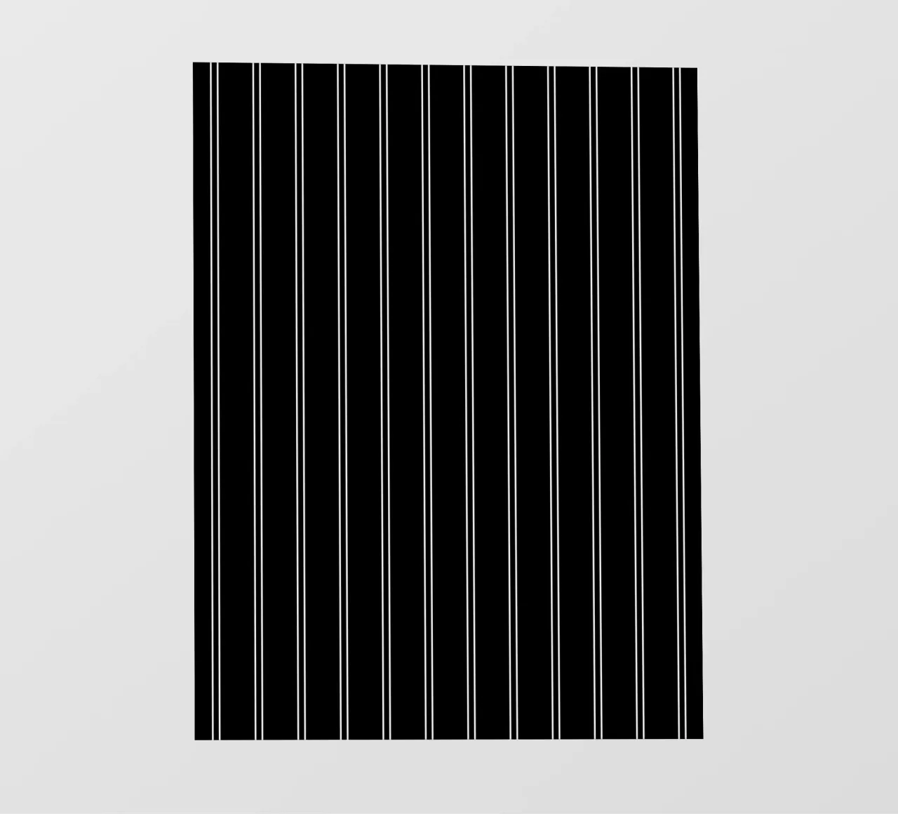 Minimal Basic Classic Double Stripes | Weiß auf Schwarz PVC Plane von Beauty in Simplicity