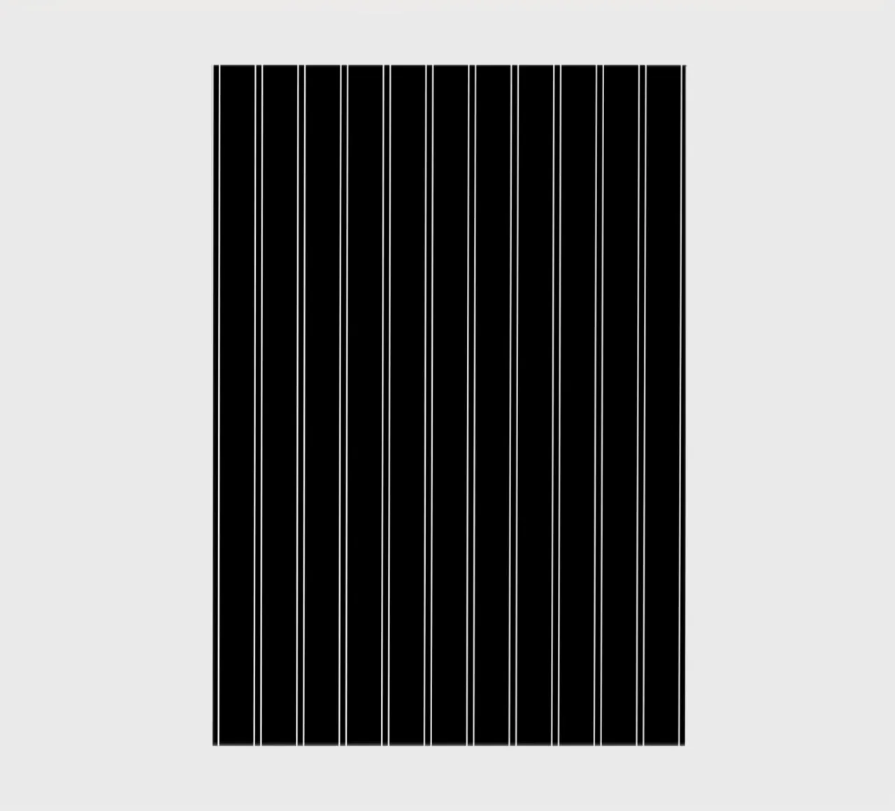 Minimal Basic Classic Double Stripes | White on Black notebook by Beauty in Simplicity
