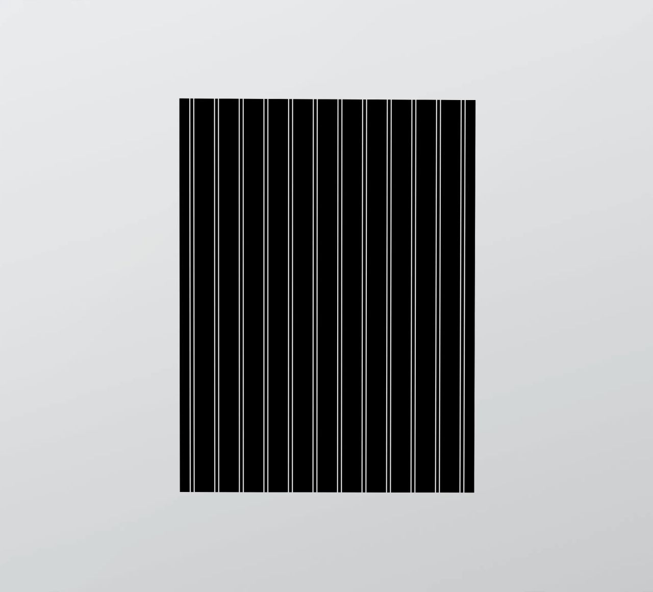 Minimal Basic Classic Doppie strisce bianche su nero adesivo da Beauty in Simplicity