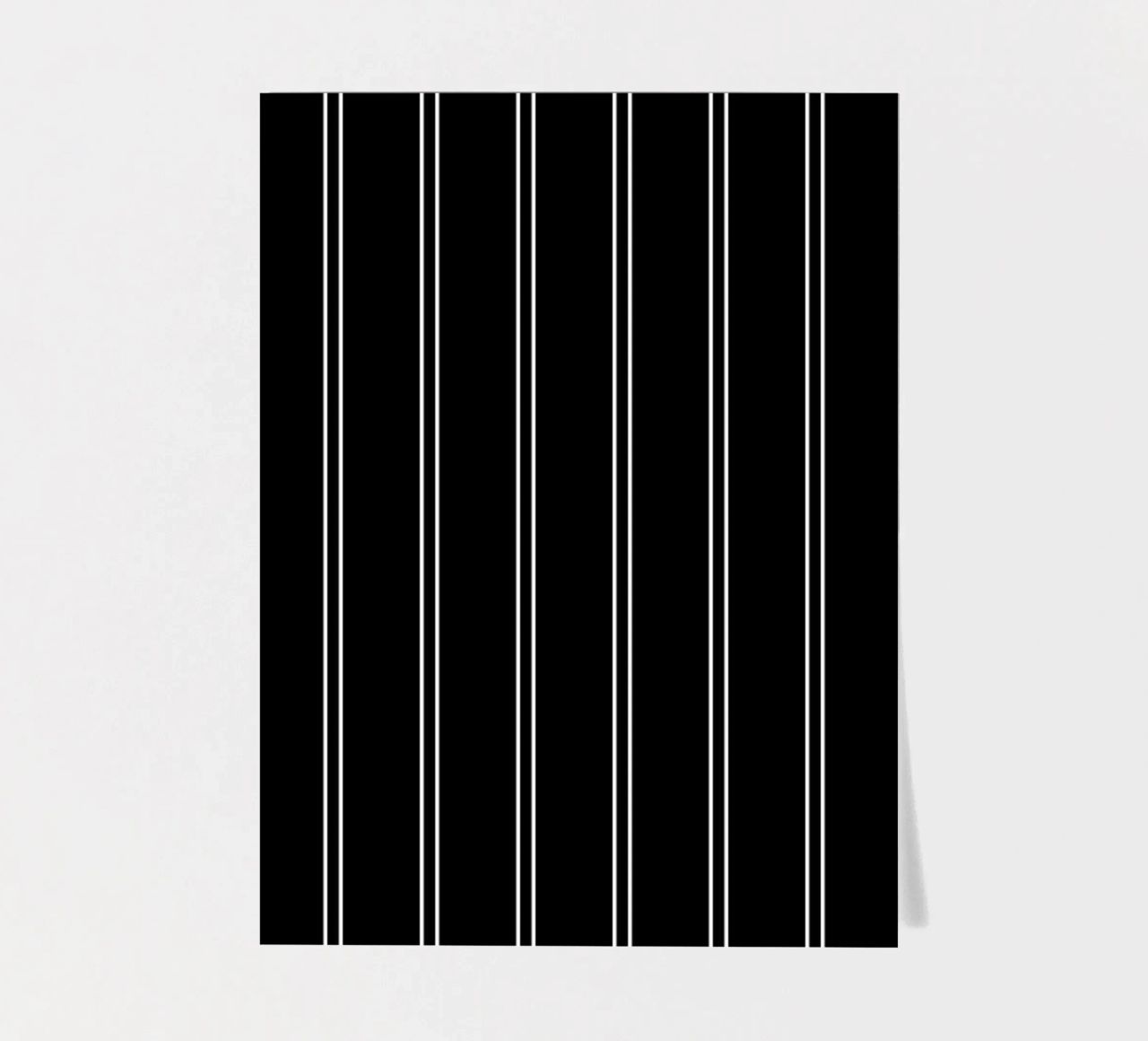 Minimal Basic Classic Doppie strisce bianche su nero foglio adesivo da Beauty in Simplicity