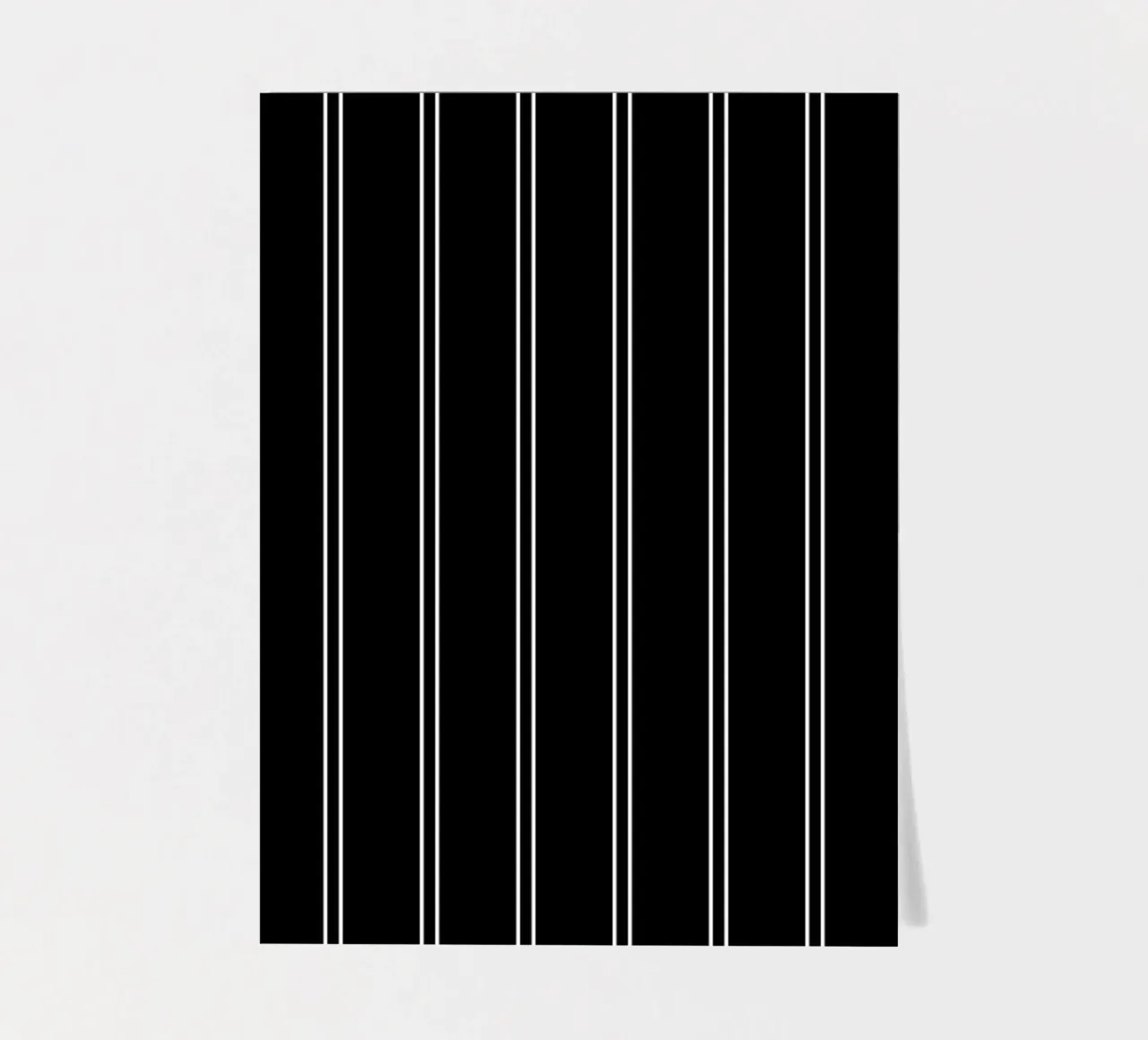 Minimal Basic Classic Doppie strisce bianche su nero foglio adesivo da Beauty in Simplicity