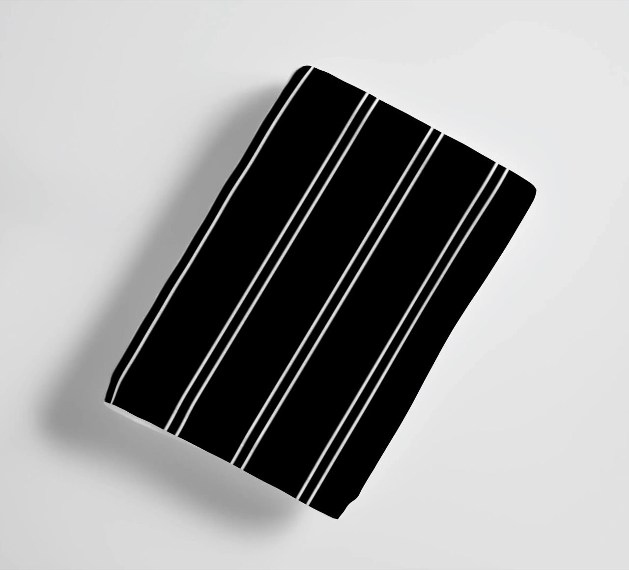 Minimal Basic Classic Doppie strisce bianche su nero asciugamano da bagno da Beauty in Simplicity