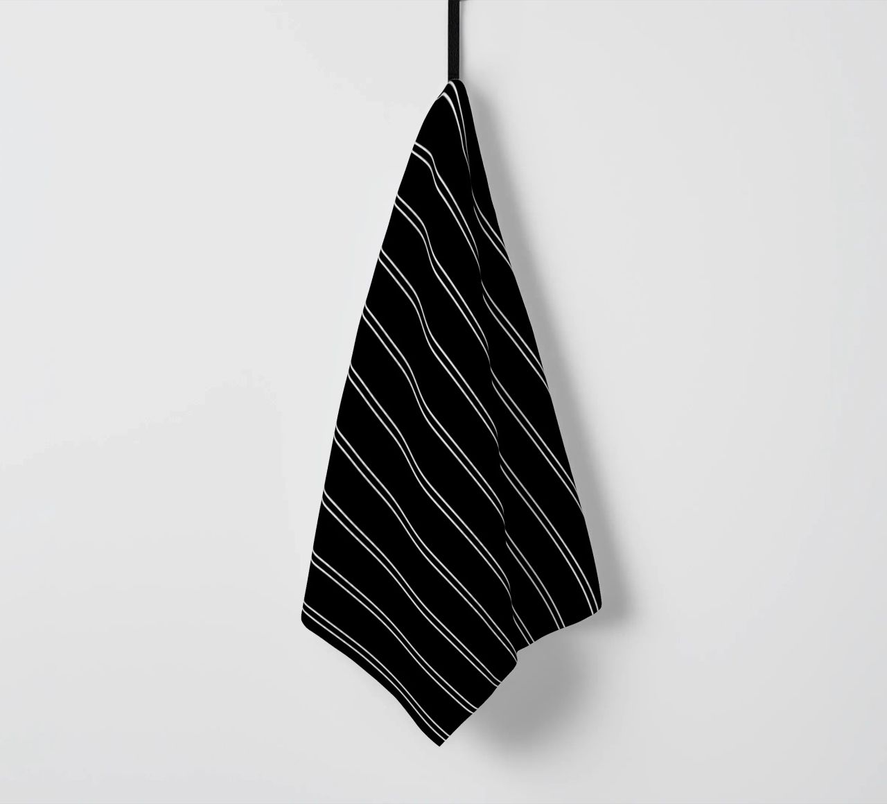 Minimal Basic Classic Doppie strisce bianche su nero canovaccio da cucina da Beauty in Simplicity