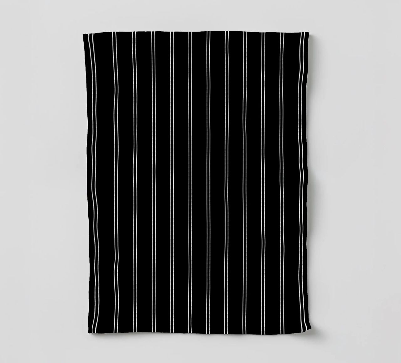Minimal Basic Classic Doppie strisce bianche su nero canovaccio da cucina da Beauty in Simplicity