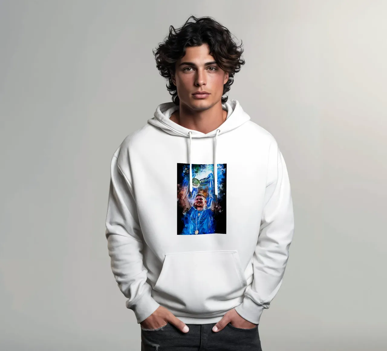 Kevin De Bruyne felpa con cappuccio da MasterInkArt
