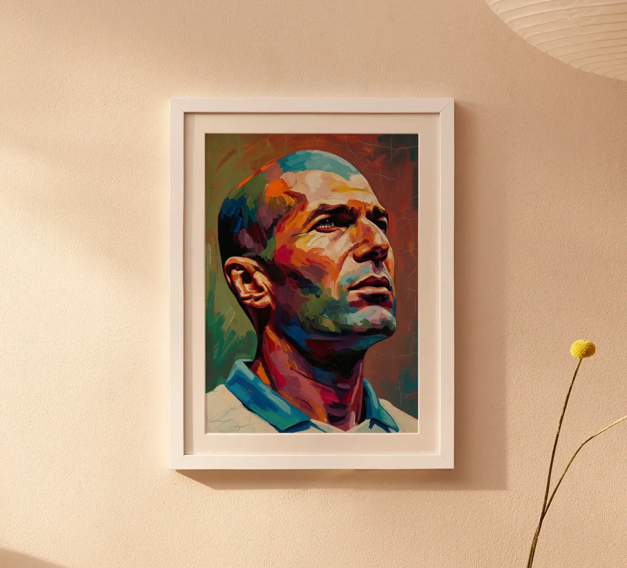 Quadro d'arte astratta di Zinedine Zidane poster con telaio in alluminio da Lembayung art