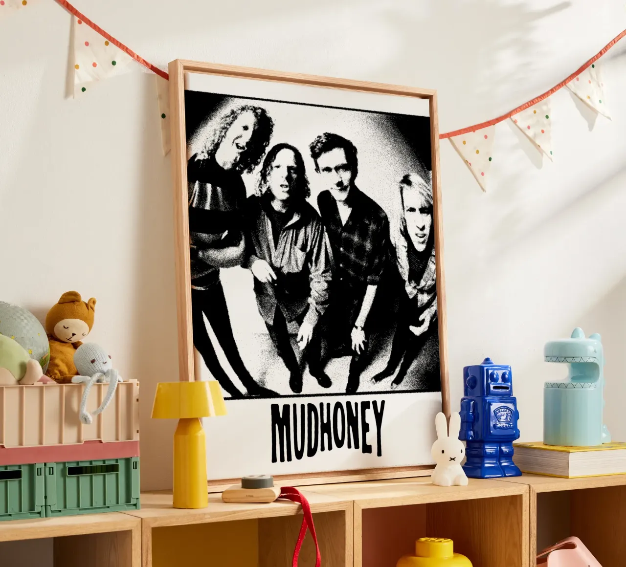 Grunge stijl Rock Band Essential T-Shirt canvas met Baklijst van igoshdesigns
