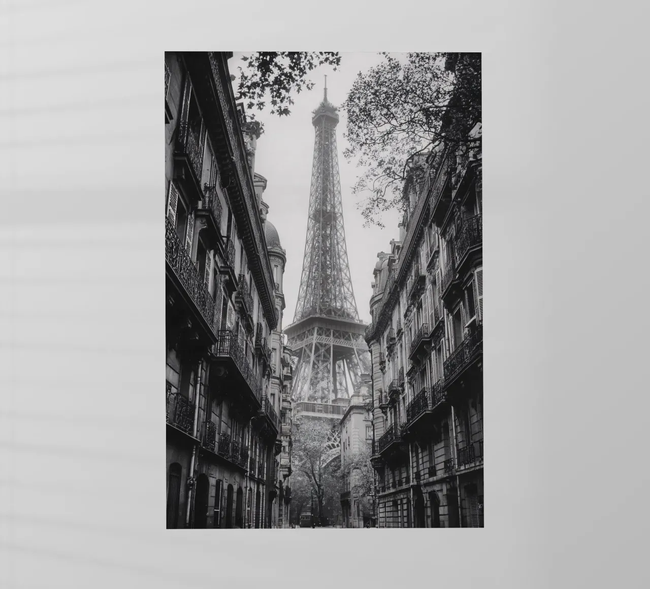 La strada all'ombra della Torre Eiffel pellicola backlit da M-Ulrich-Digital Art