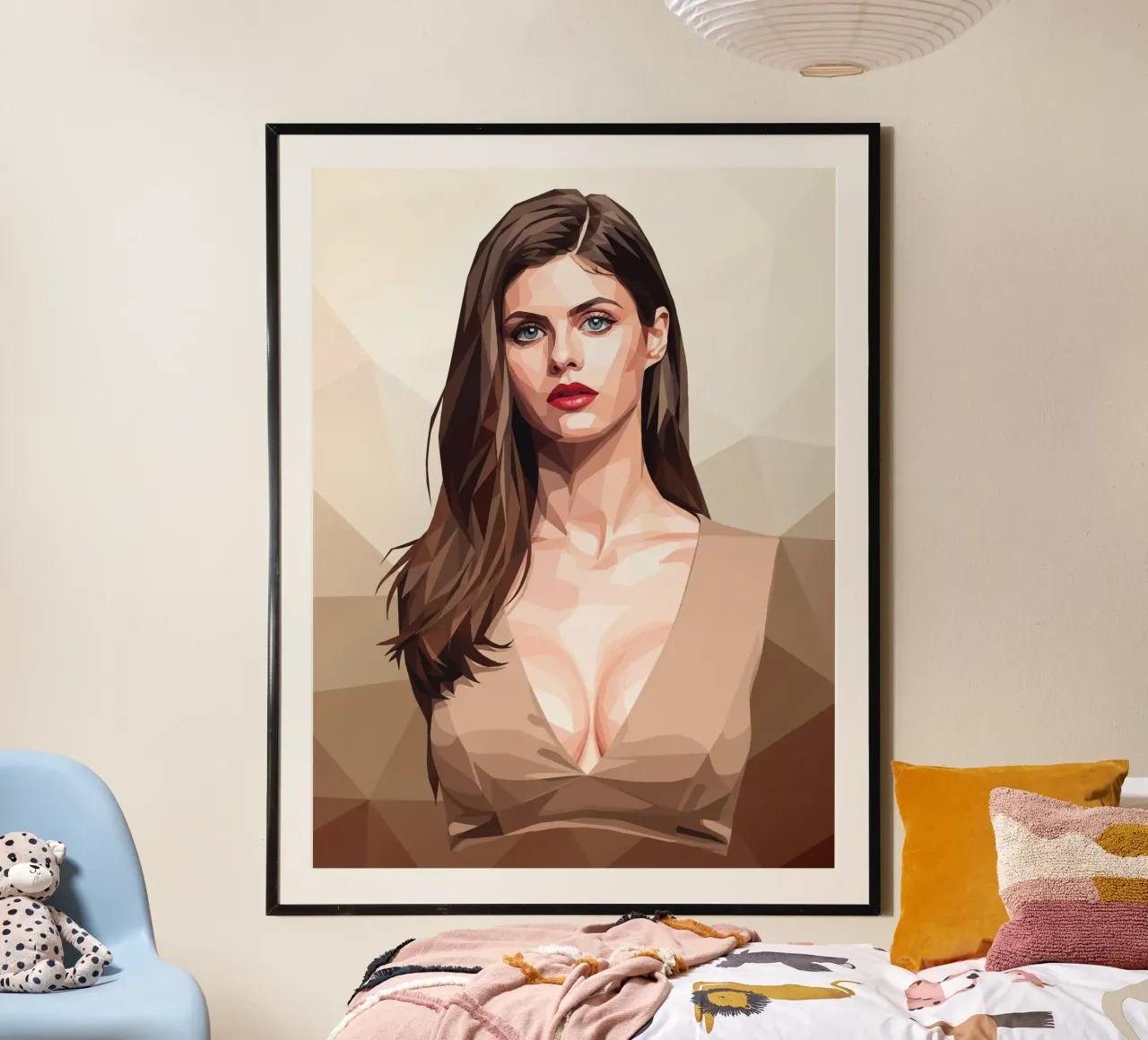 Alexandra Daddario Low poly poster da Low Profile