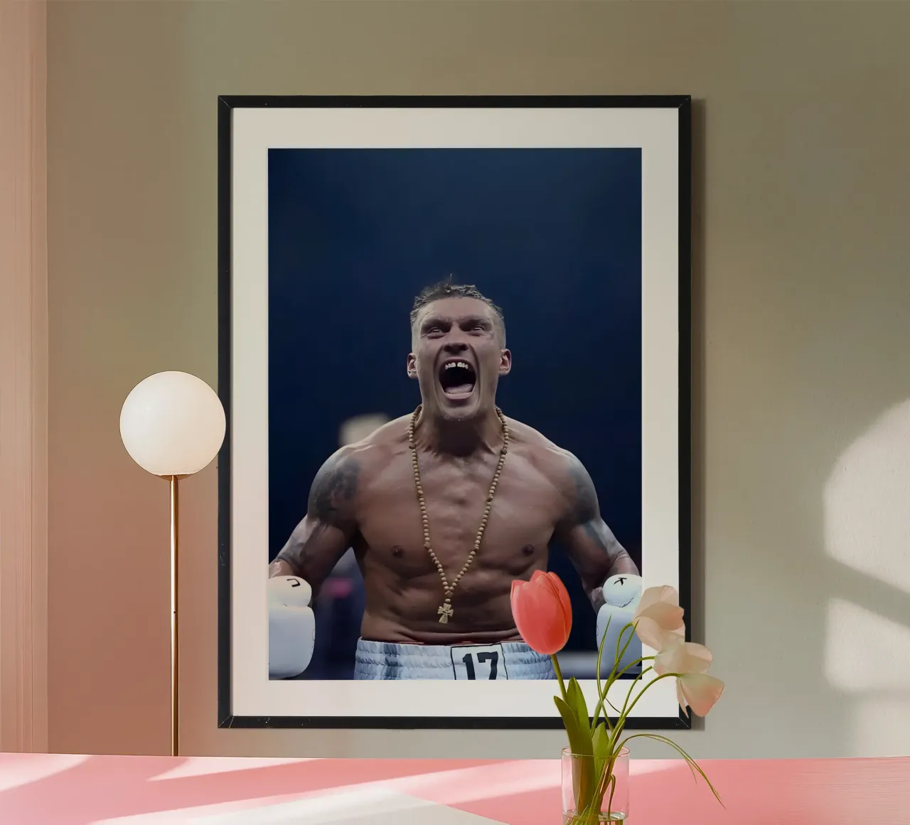Oleksandr Usyk poster da Low poly art
