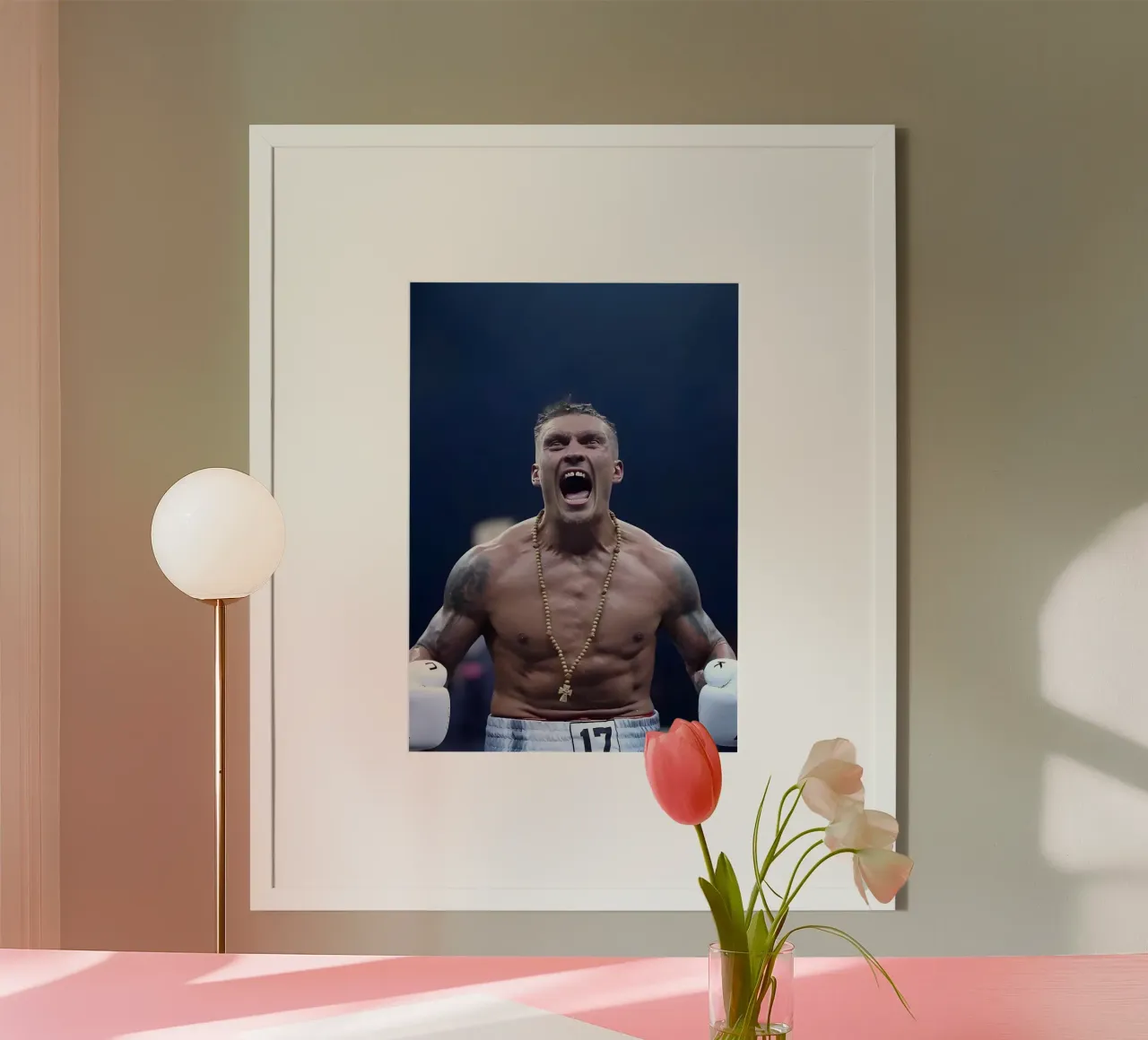 Oleksandr Usyk poster da Low poly art
