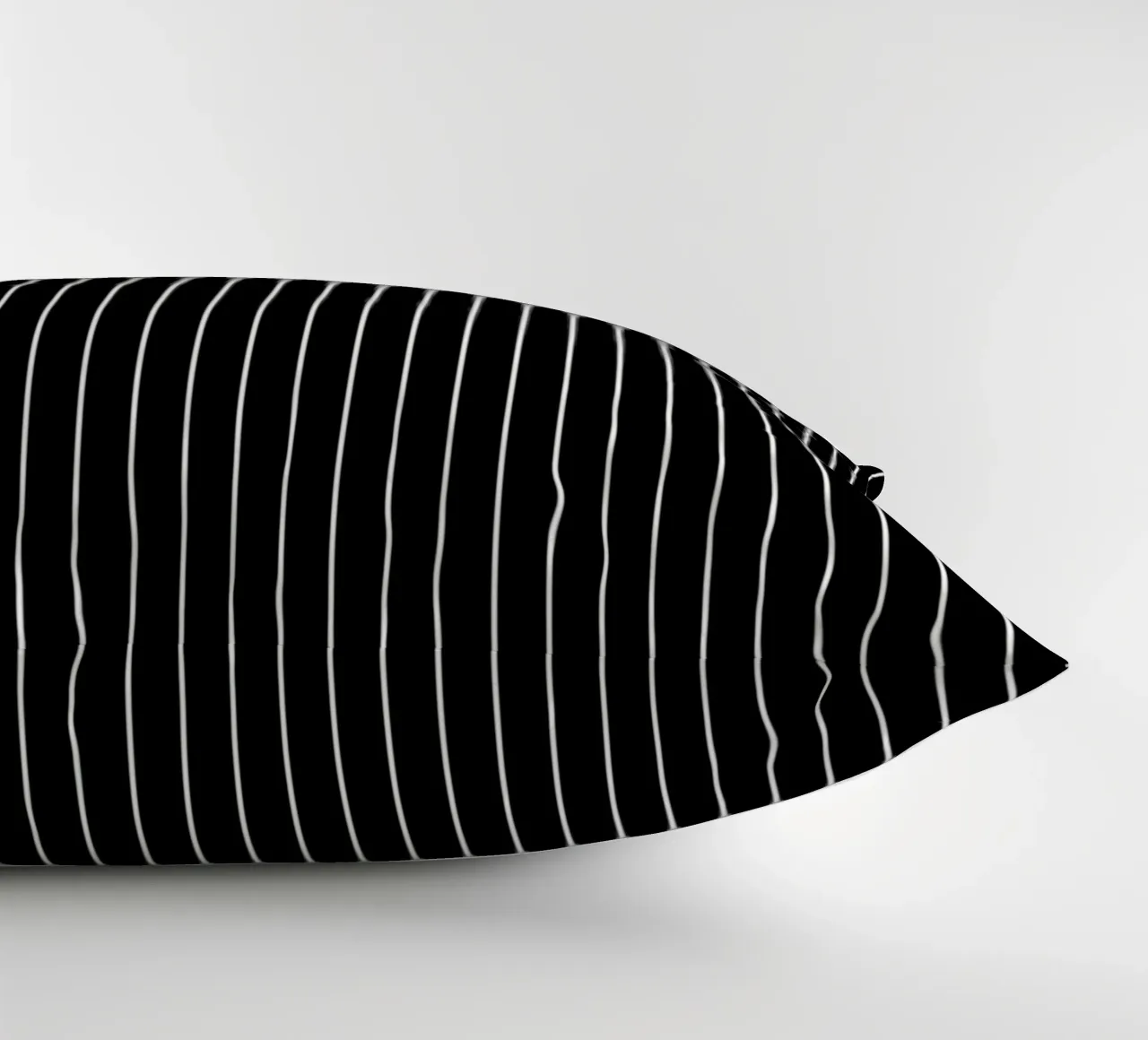 Minimal Basic Classic Pinstripe | Bianco su nero cuscino da Beauty in Simplicity