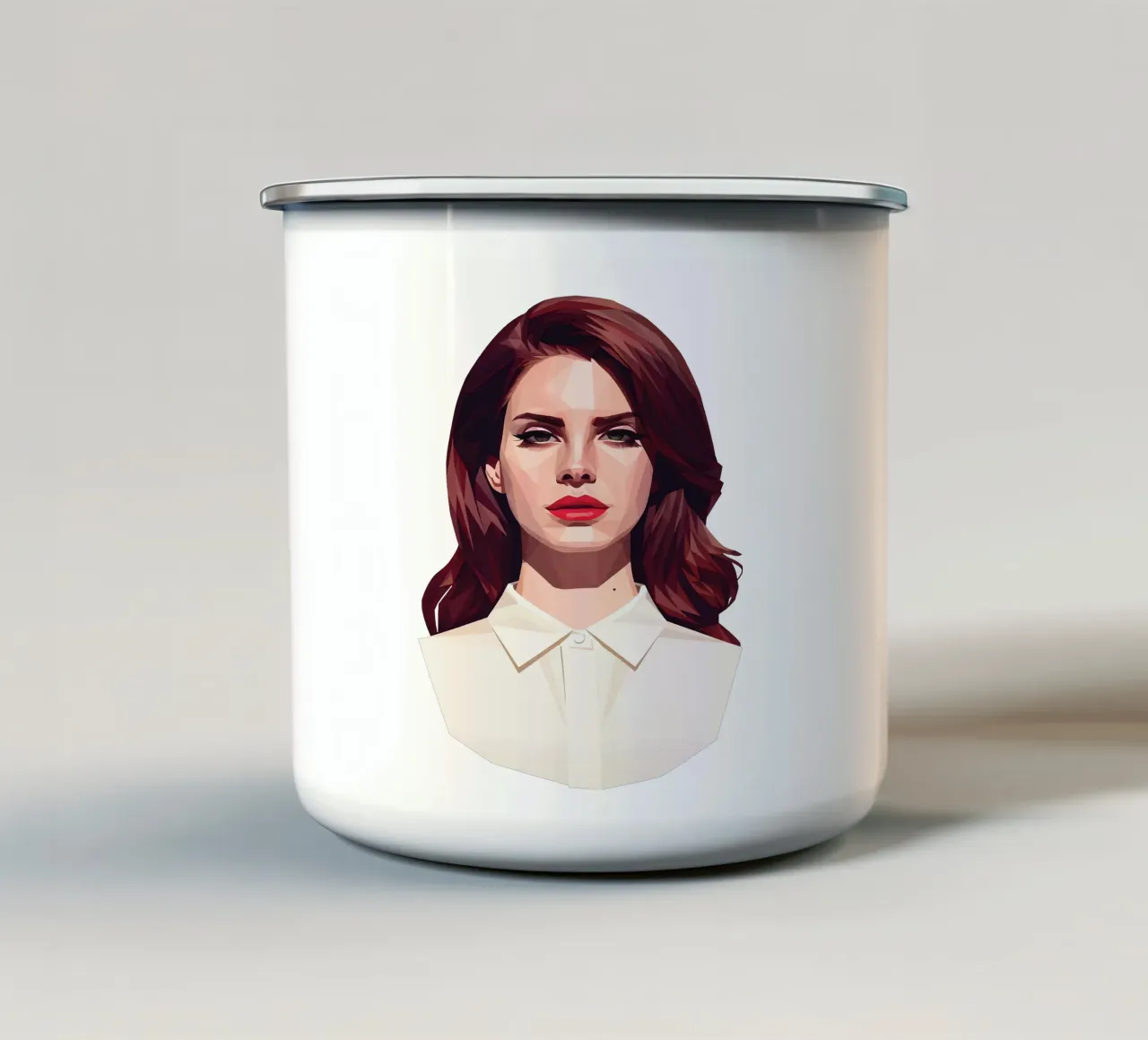 Lana Del Rey Lowpoly tazza in smalto da Low Profile