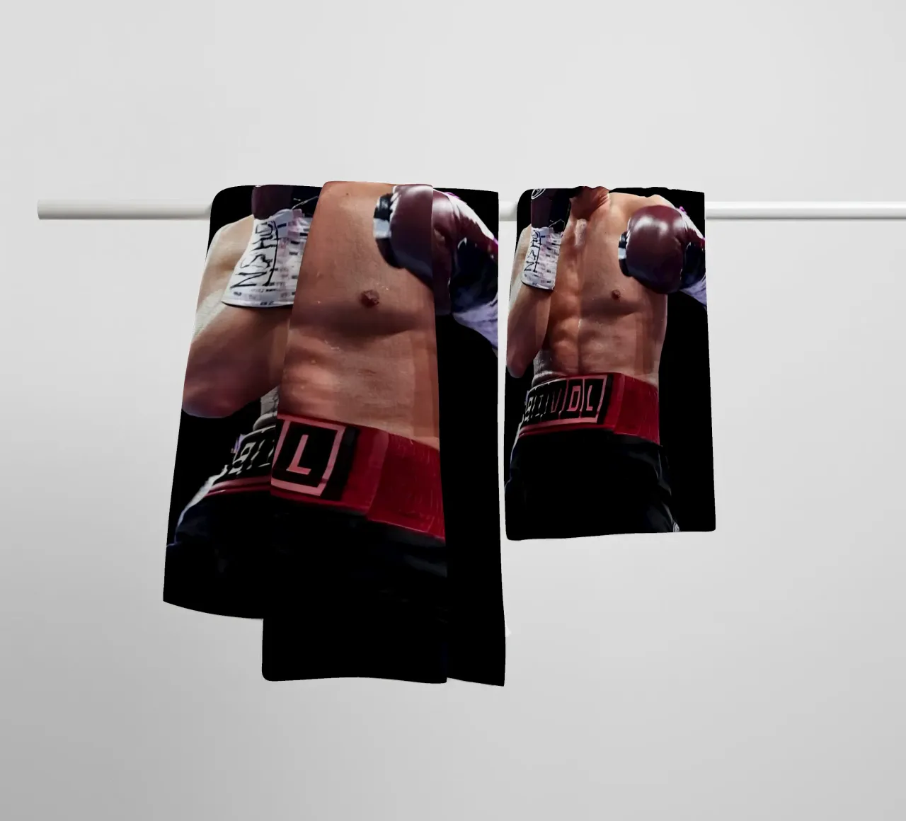 Dmitry Bivol asciugamano da bagno da Low poly art