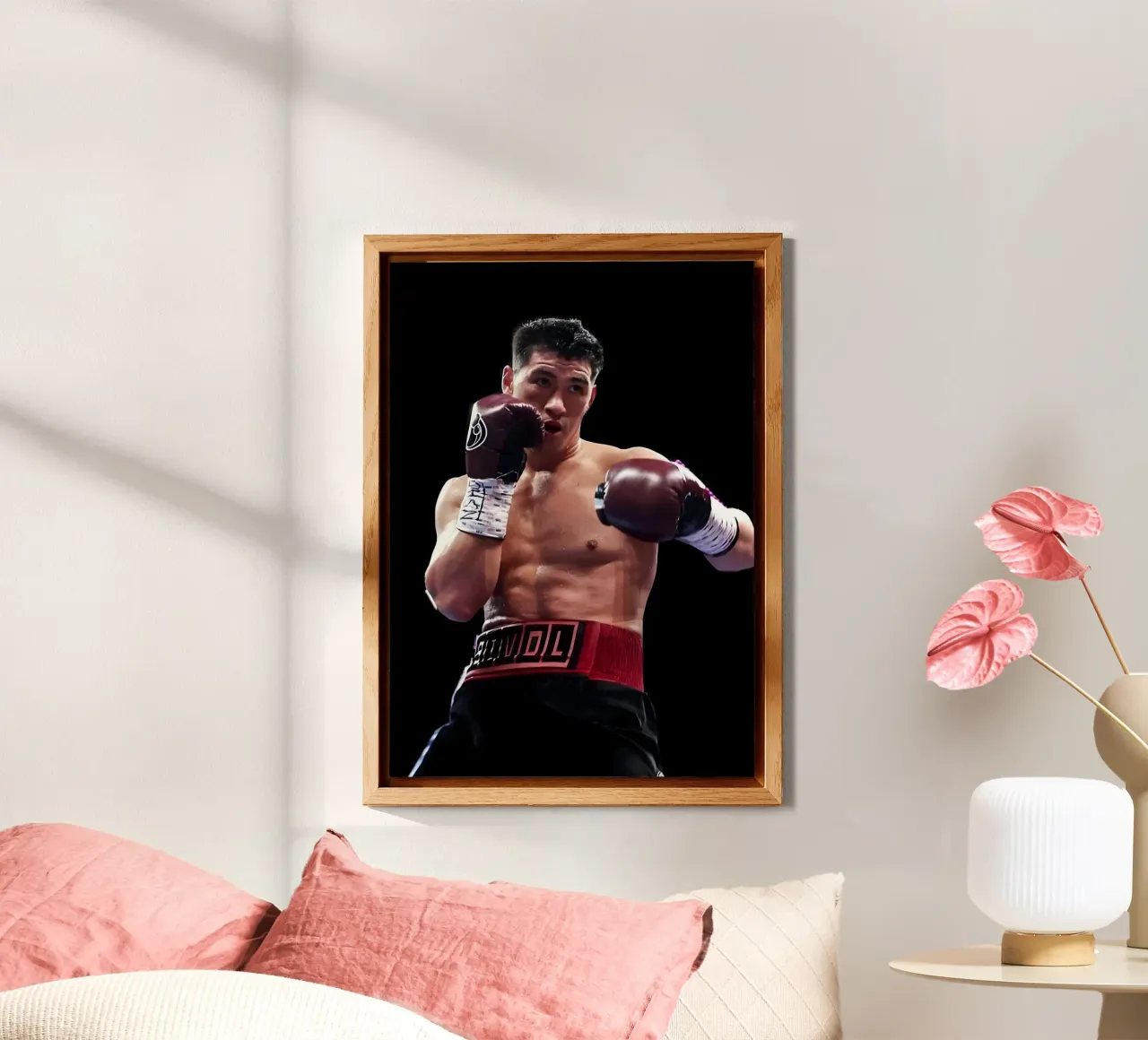 Dmitry Bivol alluminio dibond da Low poly art