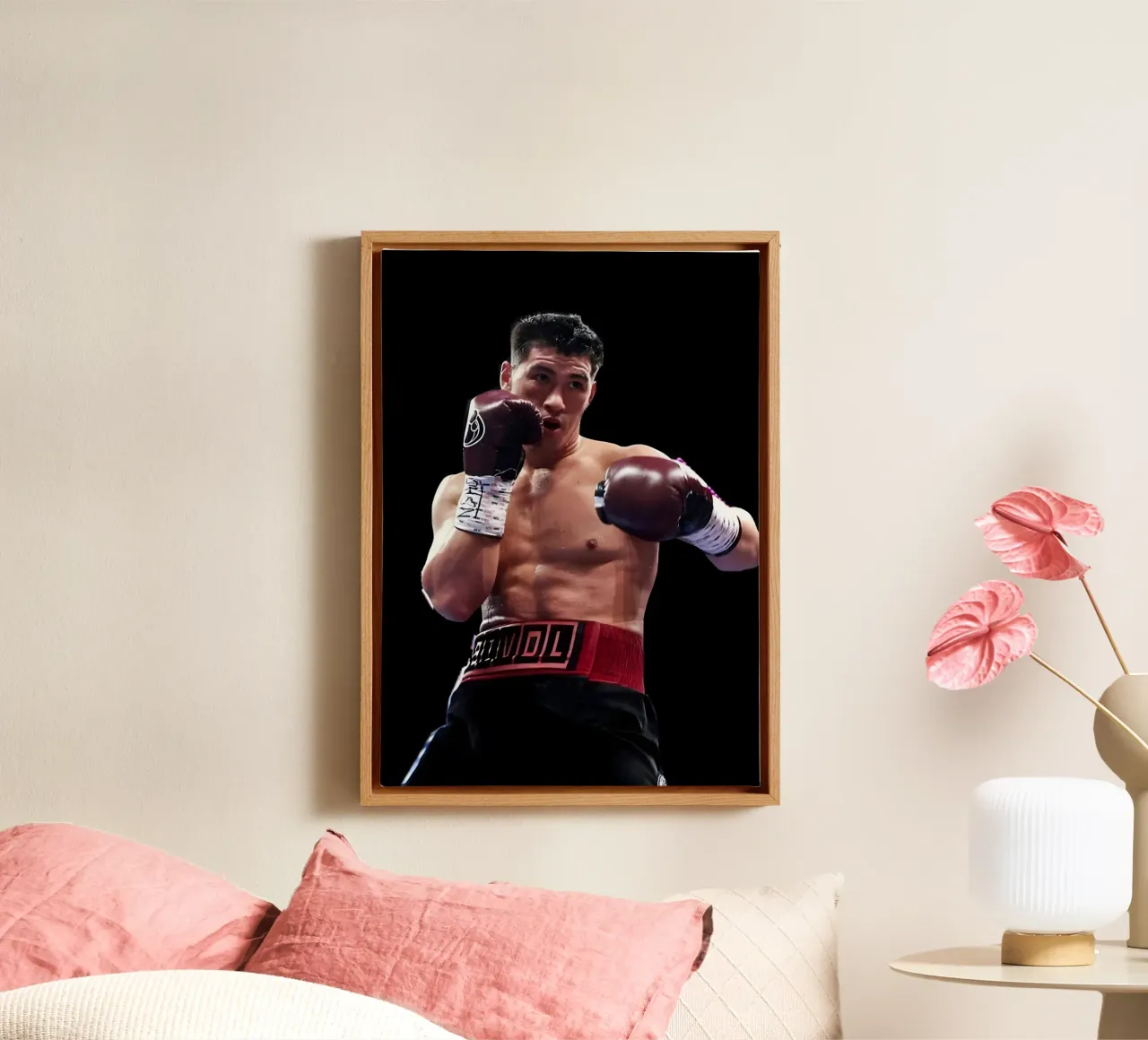 Dmitry Bivol tela con Cornice a cassetta da Low poly art