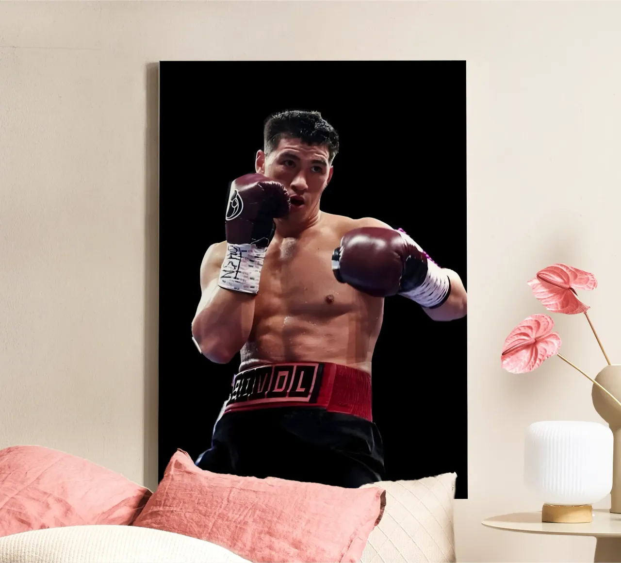 Dmitry Bivol tela con Cornice a cassetta da Low poly art
