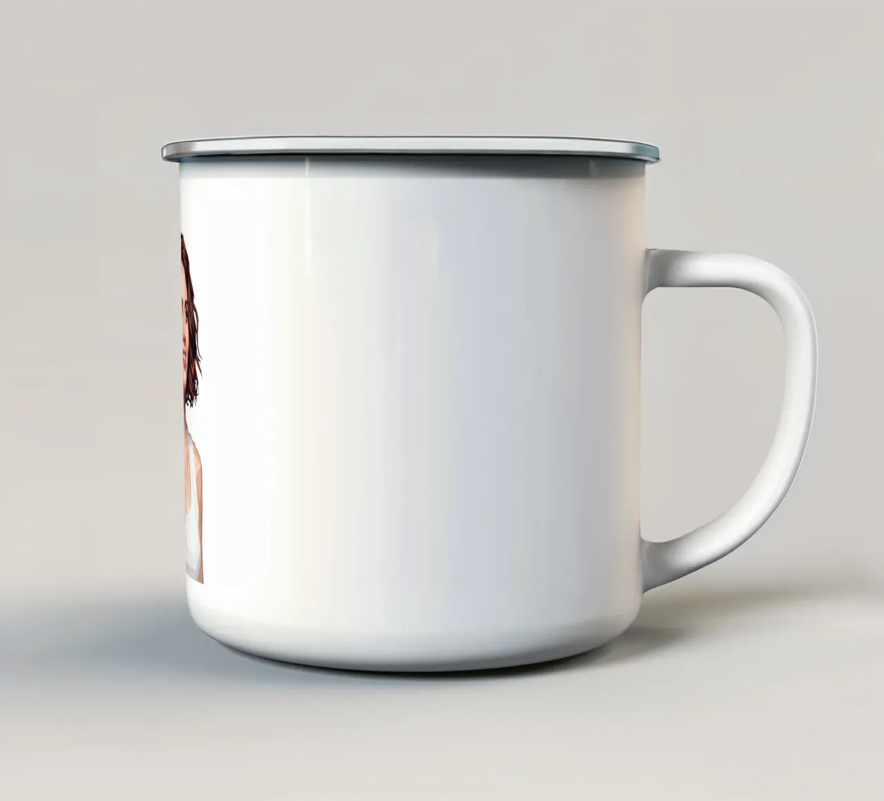 Alison Brie Low poly tazza in smalto da Low Profile