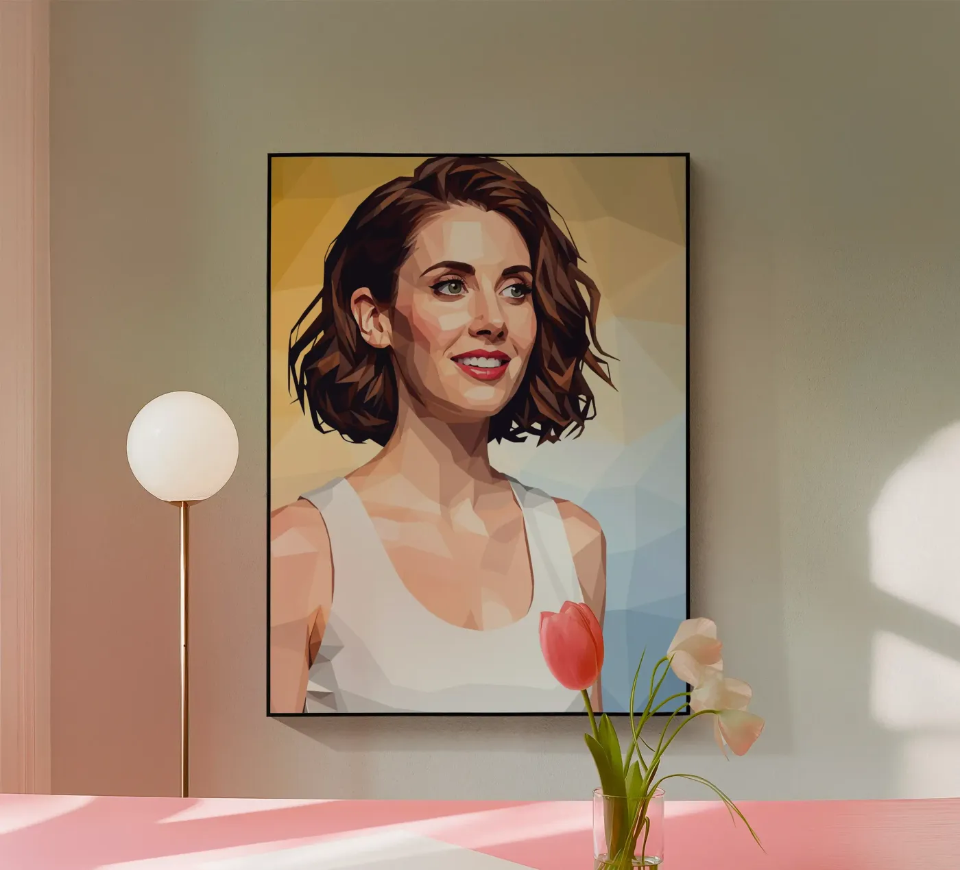 Alison Brie Low poly plexiglass da Low Profile