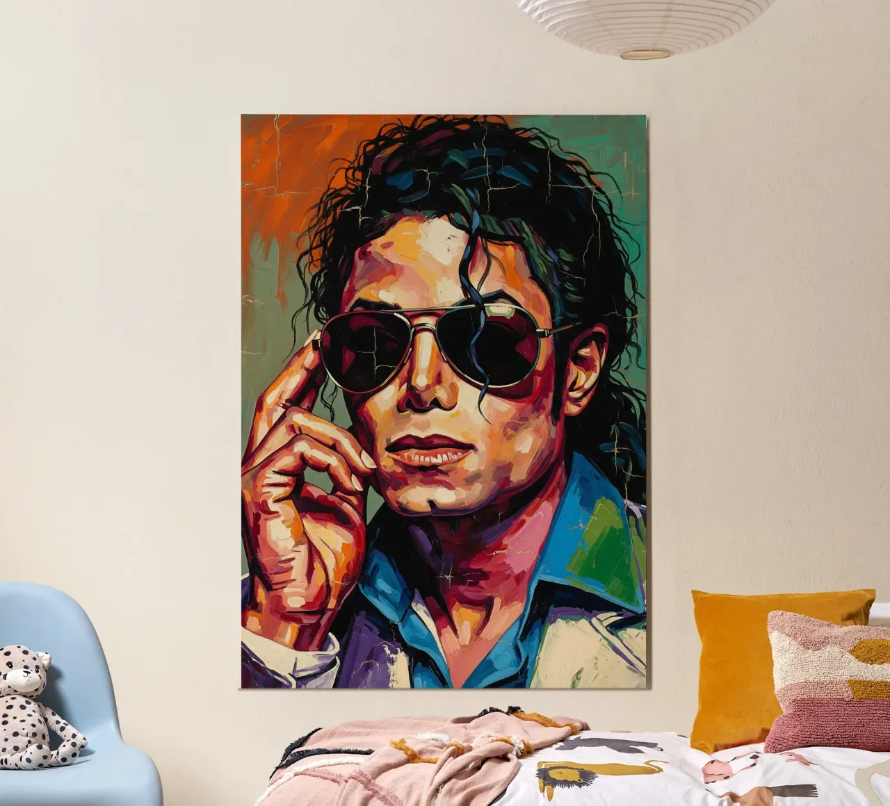 Michael Jackson abstracte kunst poster van Lembayung art