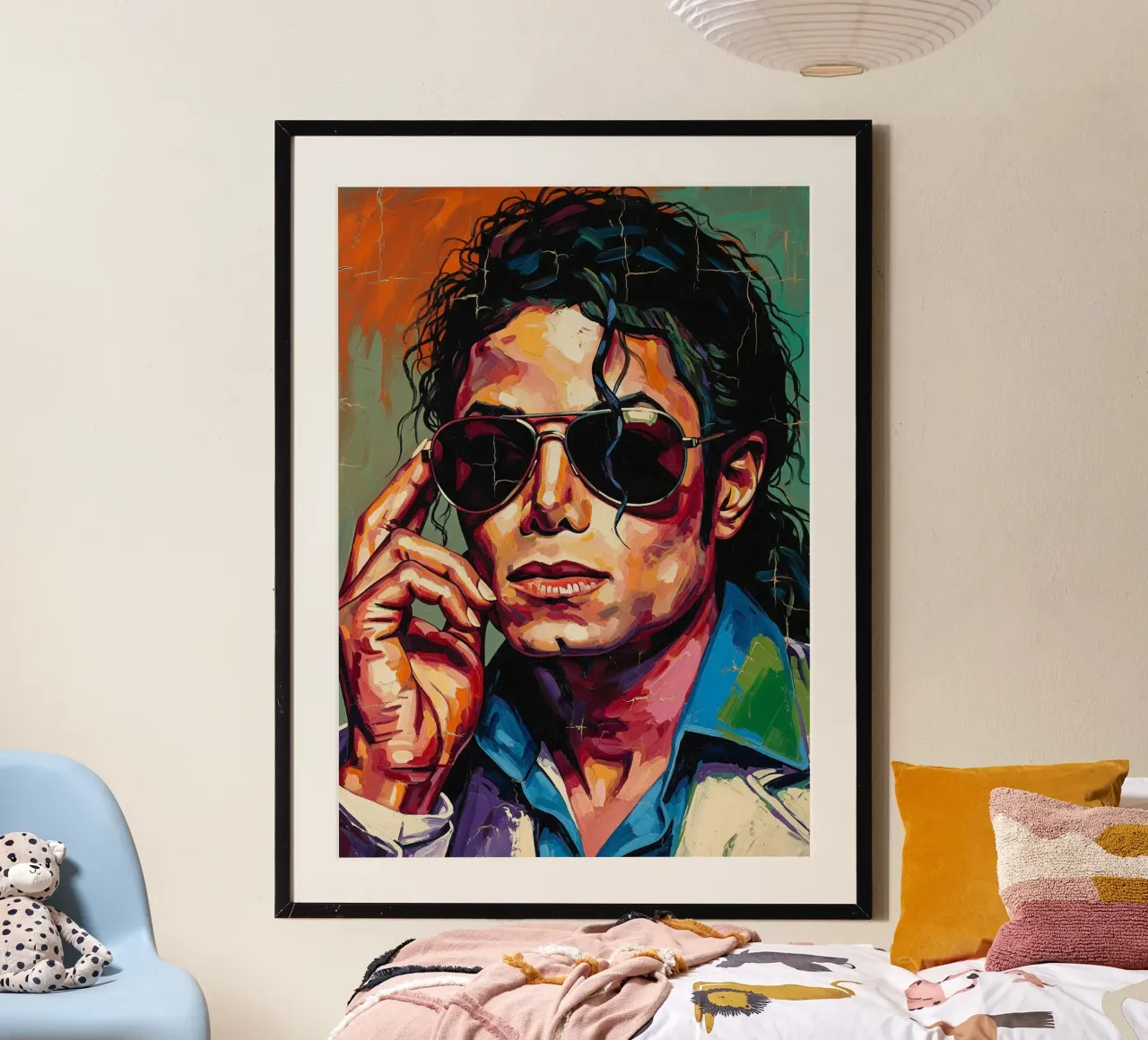 Michael Jackson abstracte kunst poster van Lembayung art