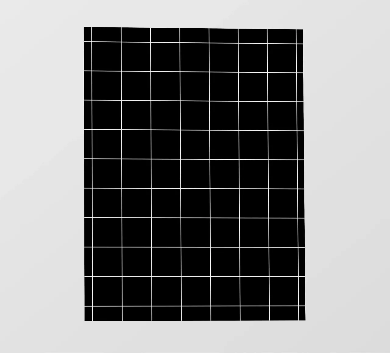 Minimal Basic Classic Grande Griglia | Bianco su nero telo in pvc da Beauty in Simplicity