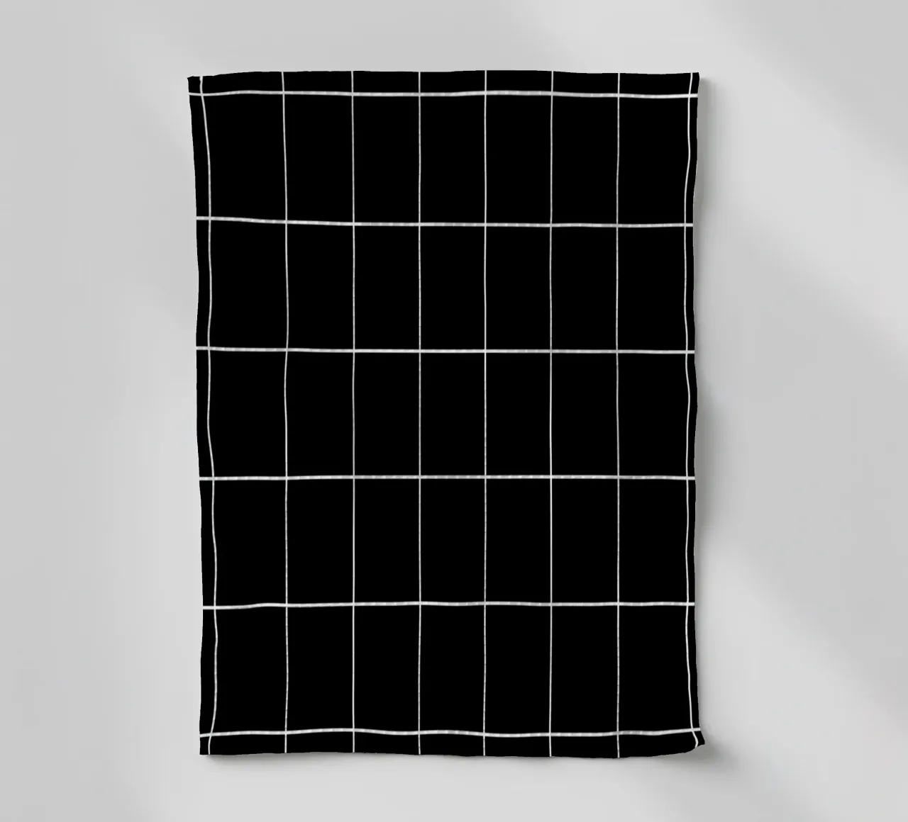 Minimal Basic Classic Big Grid | Blanc sur noir torchon de Beauty in Simplicity