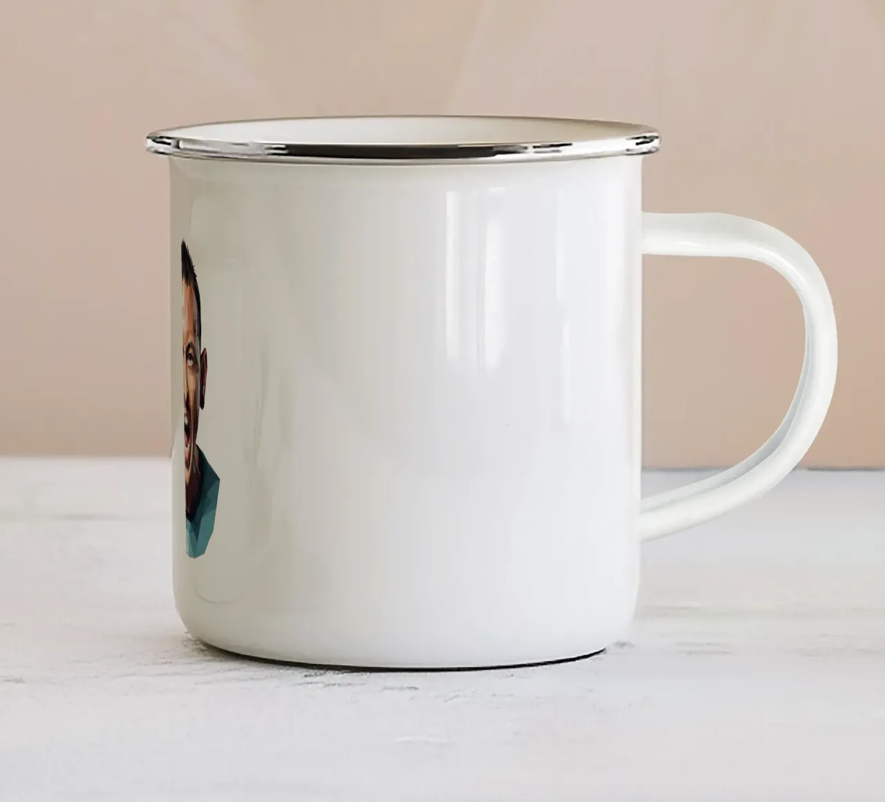 Chester Bennington Scream Low poly tazza in smalto da Low Profile