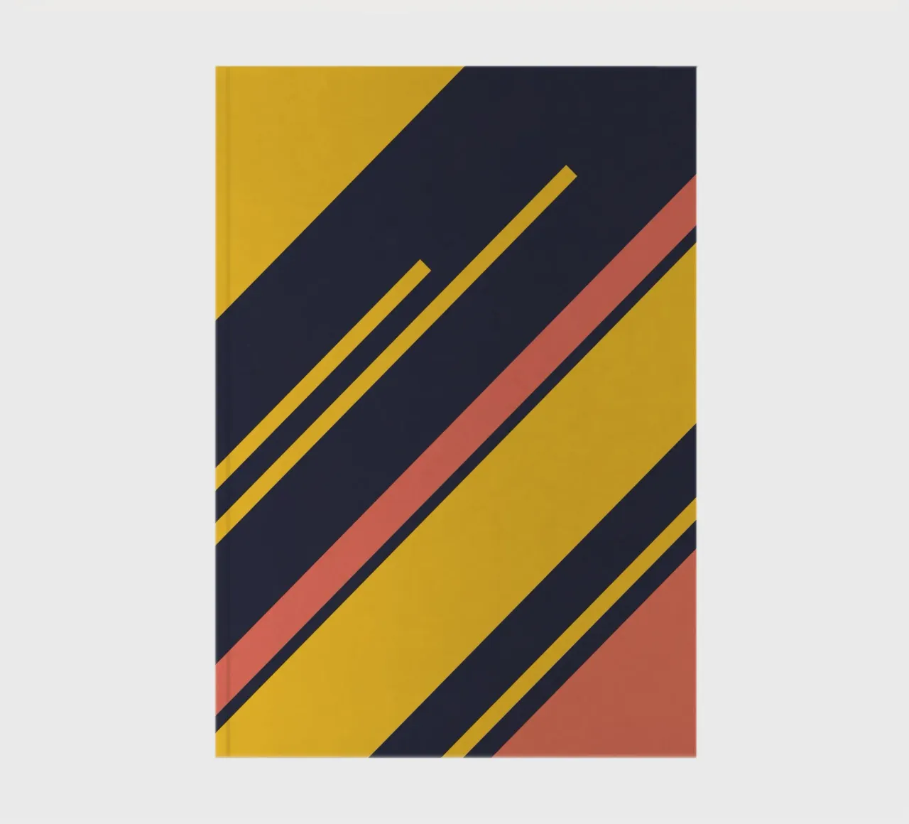 Rayures rétro en bleu corail jaune carnet de notes de Petra Lang