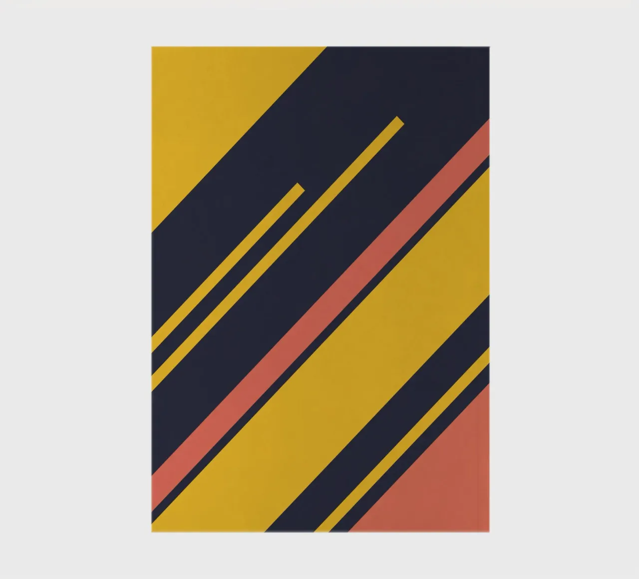 Rayures rétro en bleu corail jaune carnet de notes de Petra Lang