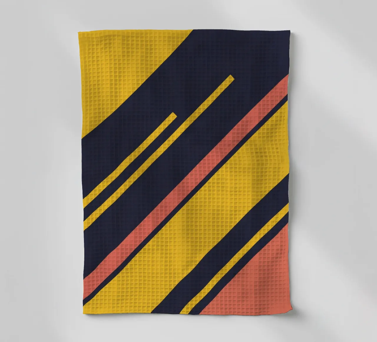 Rayures rétro en bleu corail jaune torchon de Petra Lang
