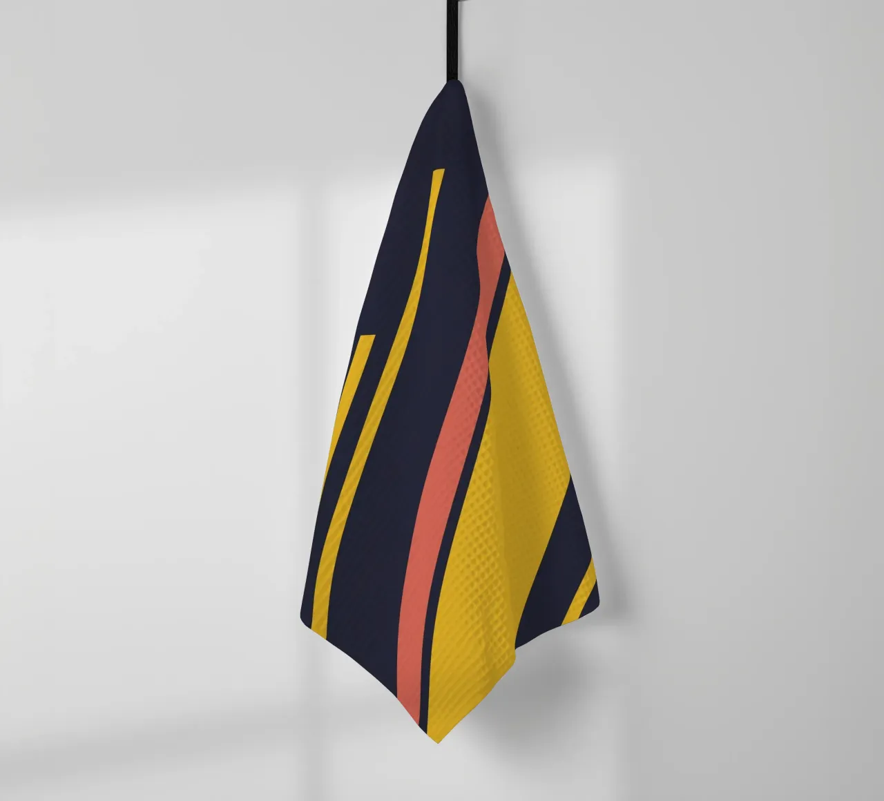 Rayures rétro en bleu corail jaune torchon de Petra Lang