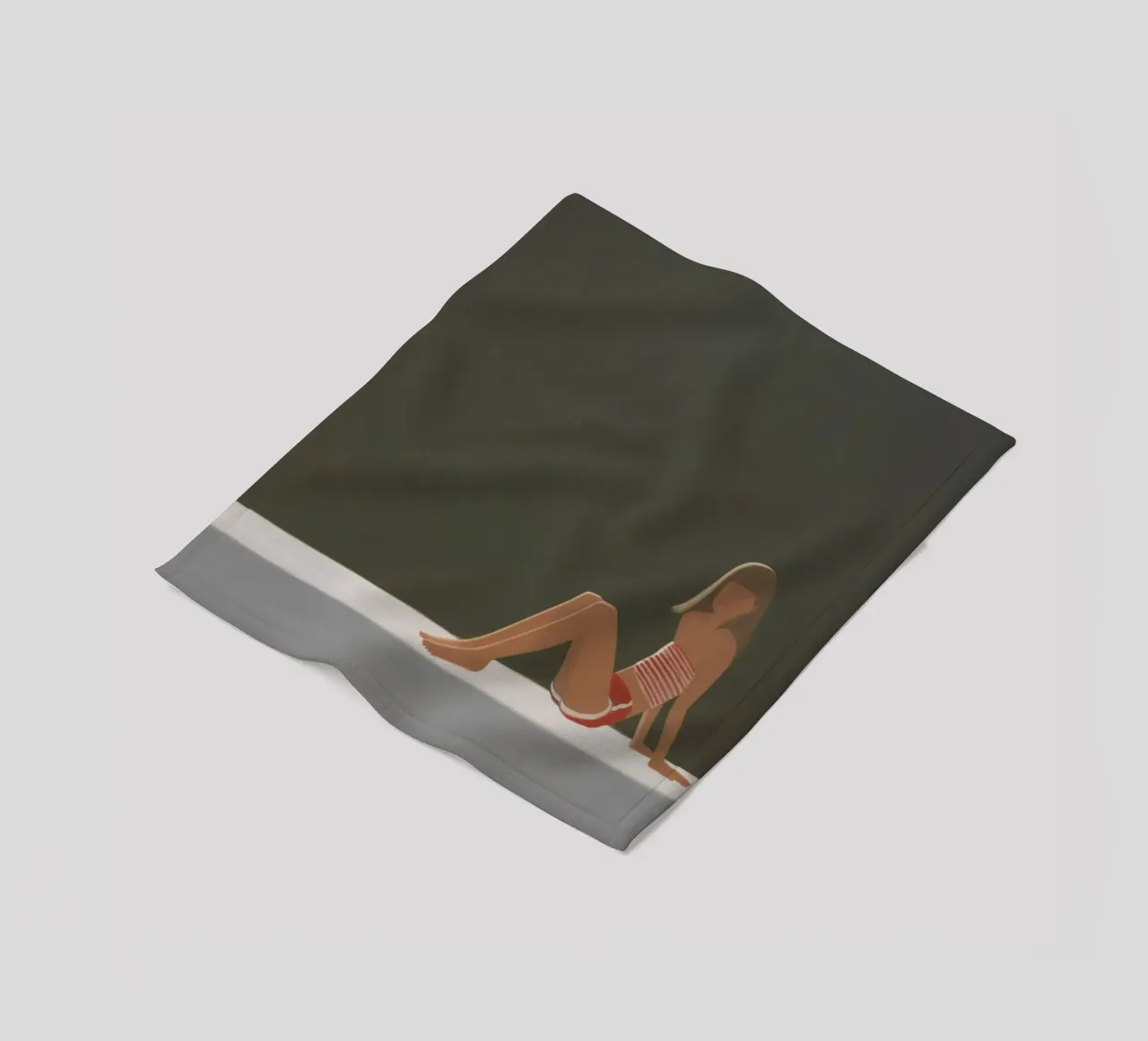 Alex Katz Tracy auf dem Floß um 730 Fleecedecke von Marcobarshop