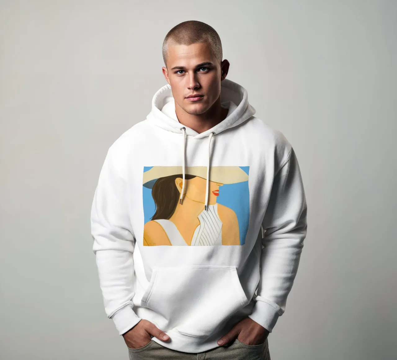 Alex Katz Vivien con cappello felpa con cappuccio da Marcobarshop