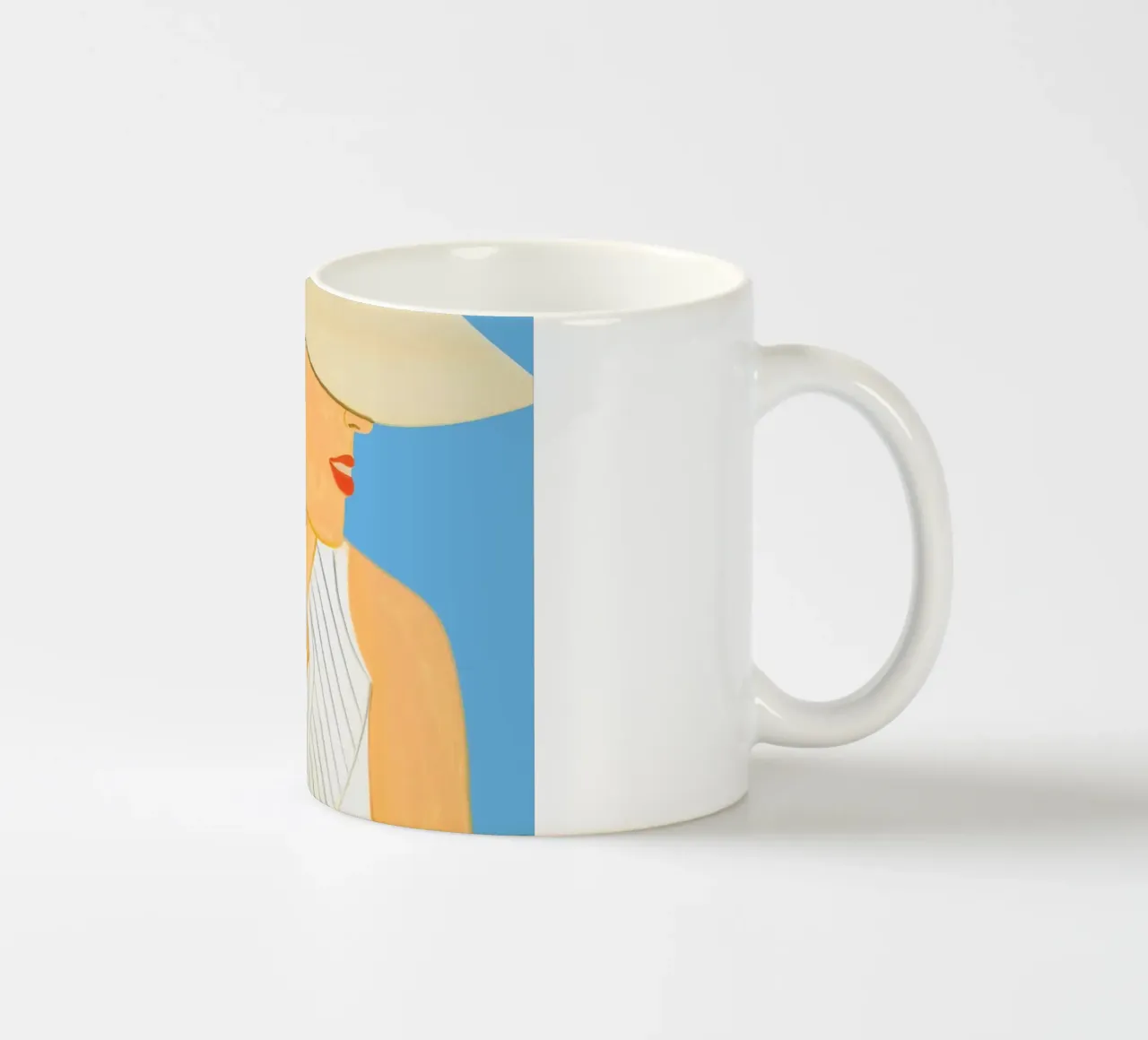 Alex Katz Vivien con cappello tazza in ceramica da Marcobarshop