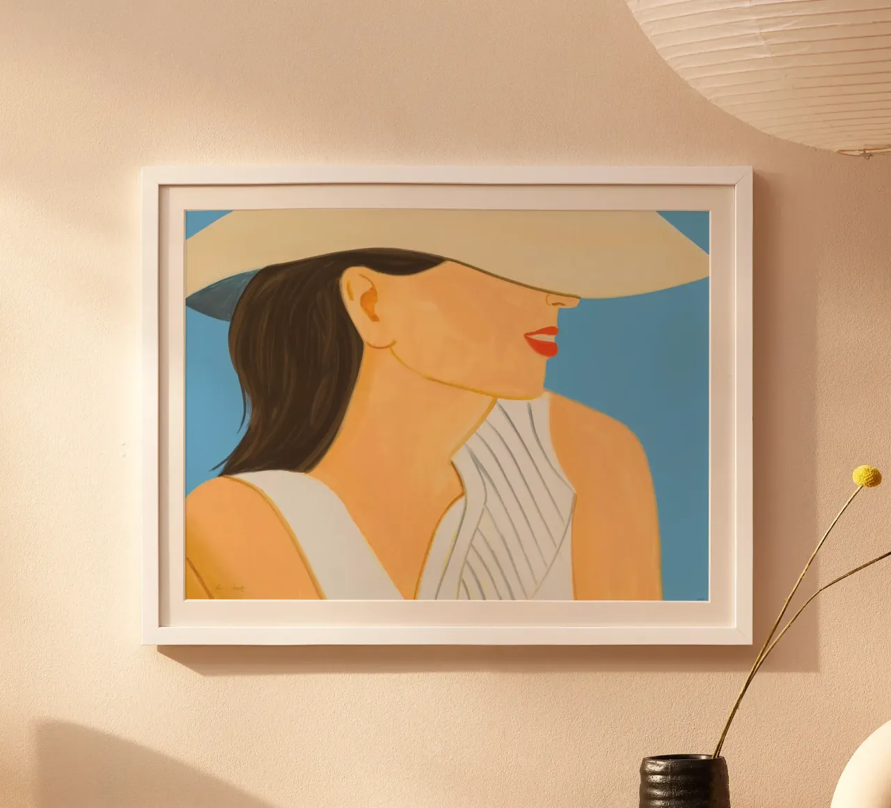 Alex Katz Vivien con cappello poster da Marcobarshop