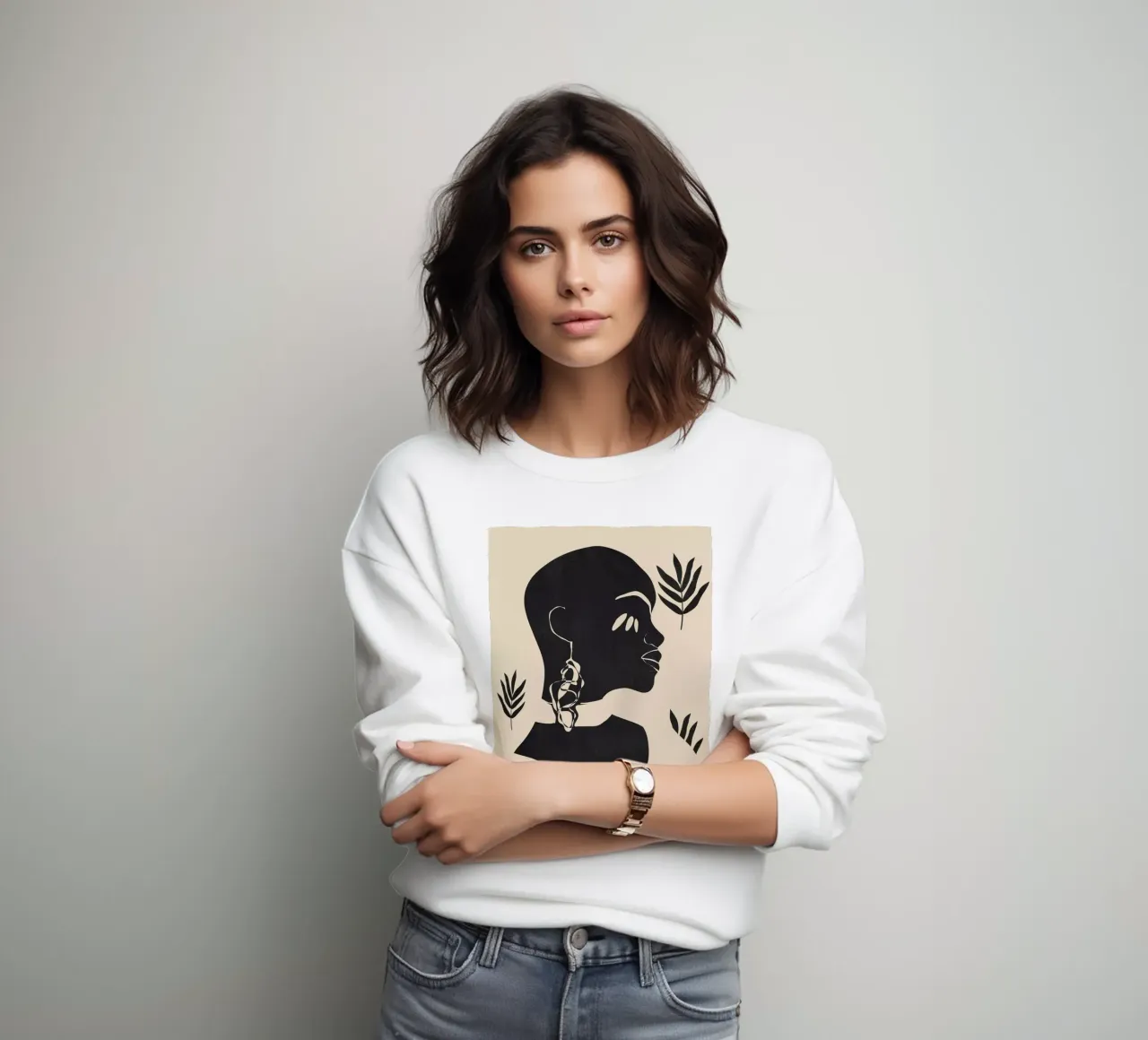 Ragazza tropicale astratta minimalista felpa da ThingDesign