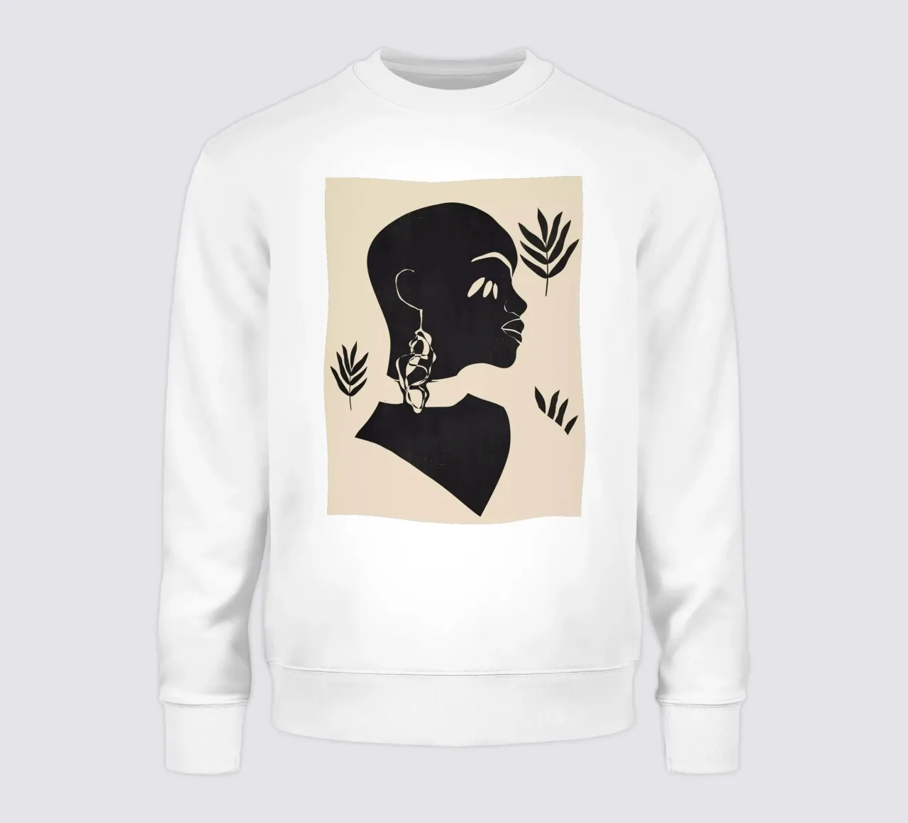 Ragazza tropicale astratta minimalista felpa da ThingDesign