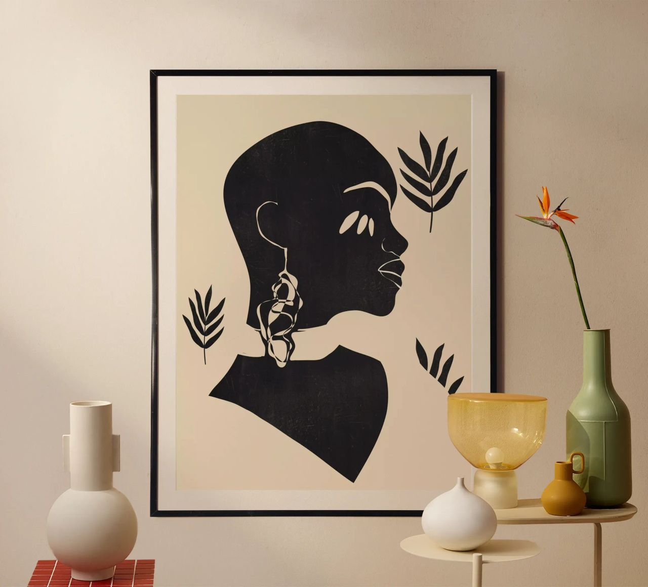 Tropical Girl Abstract Minimal poster by ThingDesign