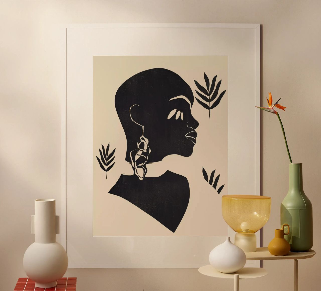 Tropical Girl Abstract Minimal poster by ThingDesign