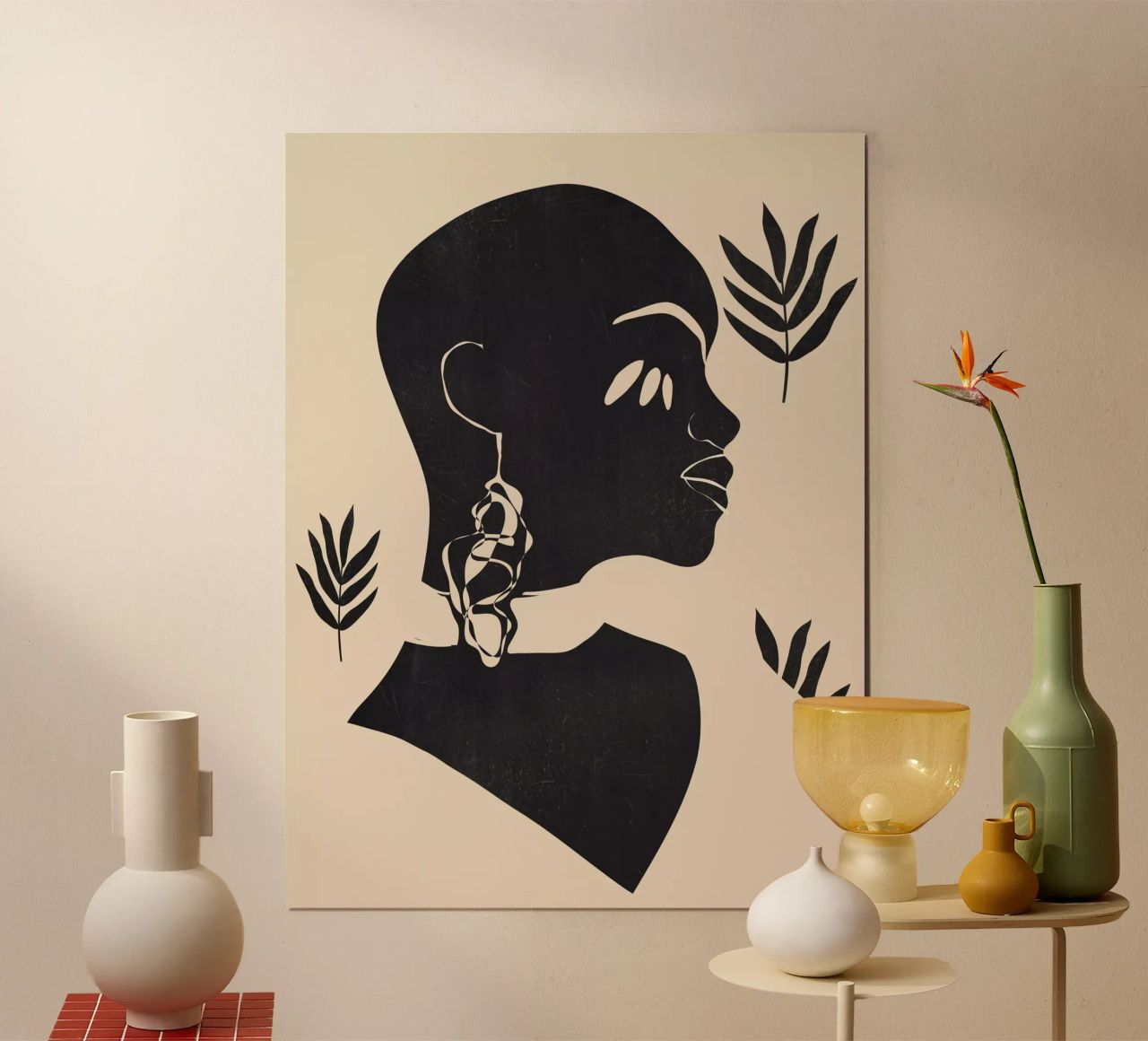 Tropical Girl Abstract Minimal poster by ThingDesign