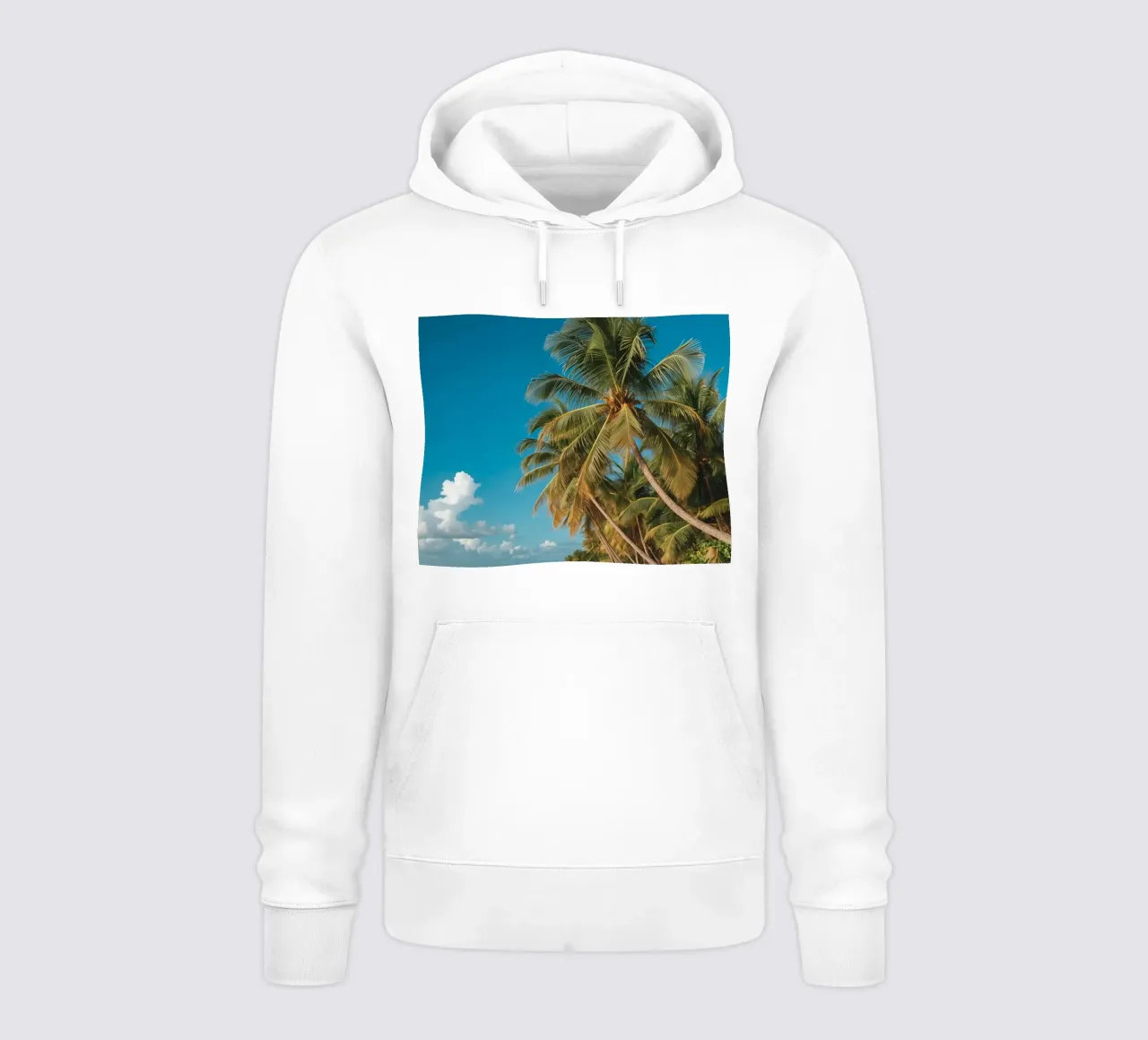 Spiaggia con palme e acqua turchese felpa con cappuccio da DesignDoodle