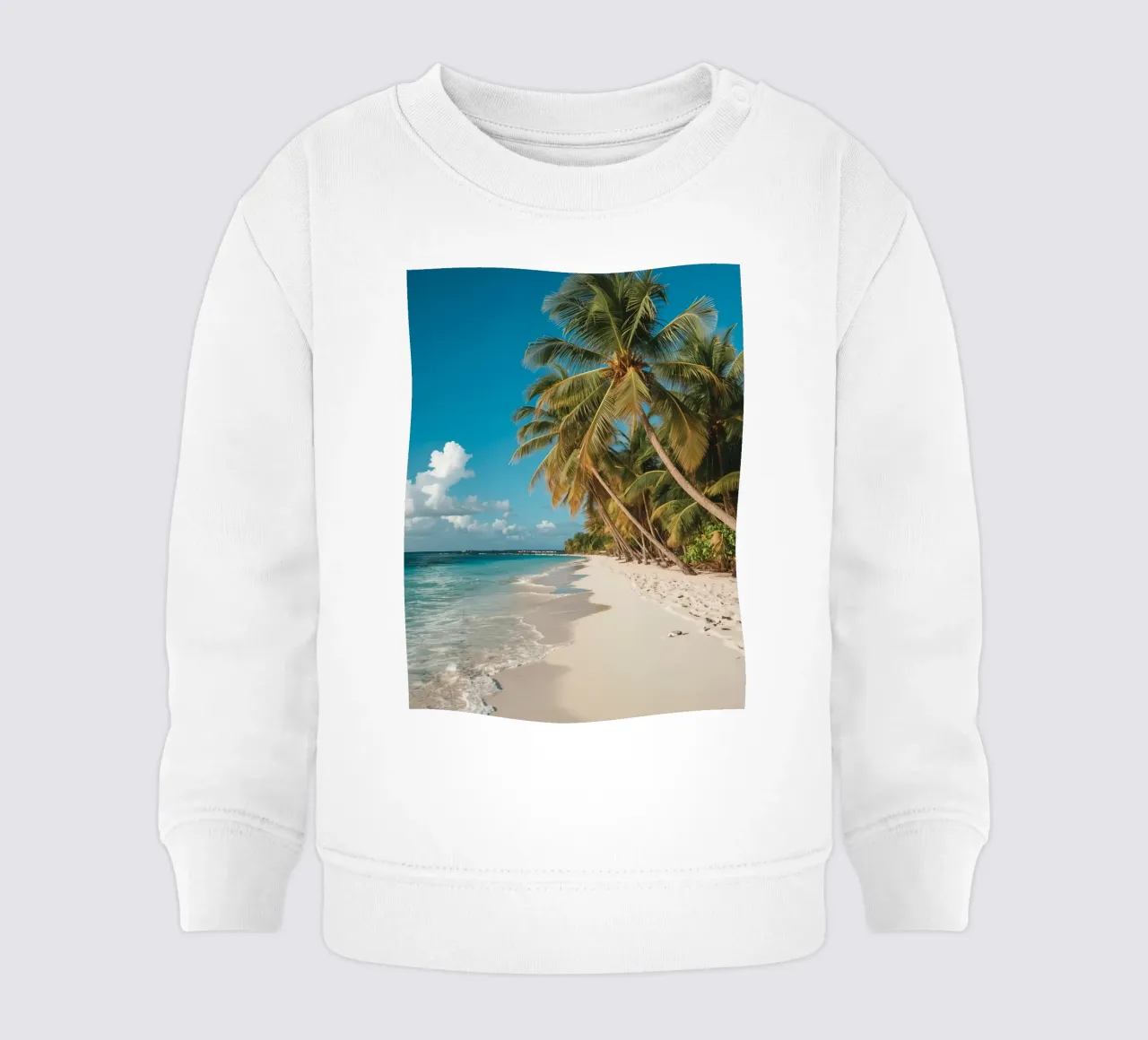 Spiaggia con palme e acqua turchese felpa neonato da DesignDoodle