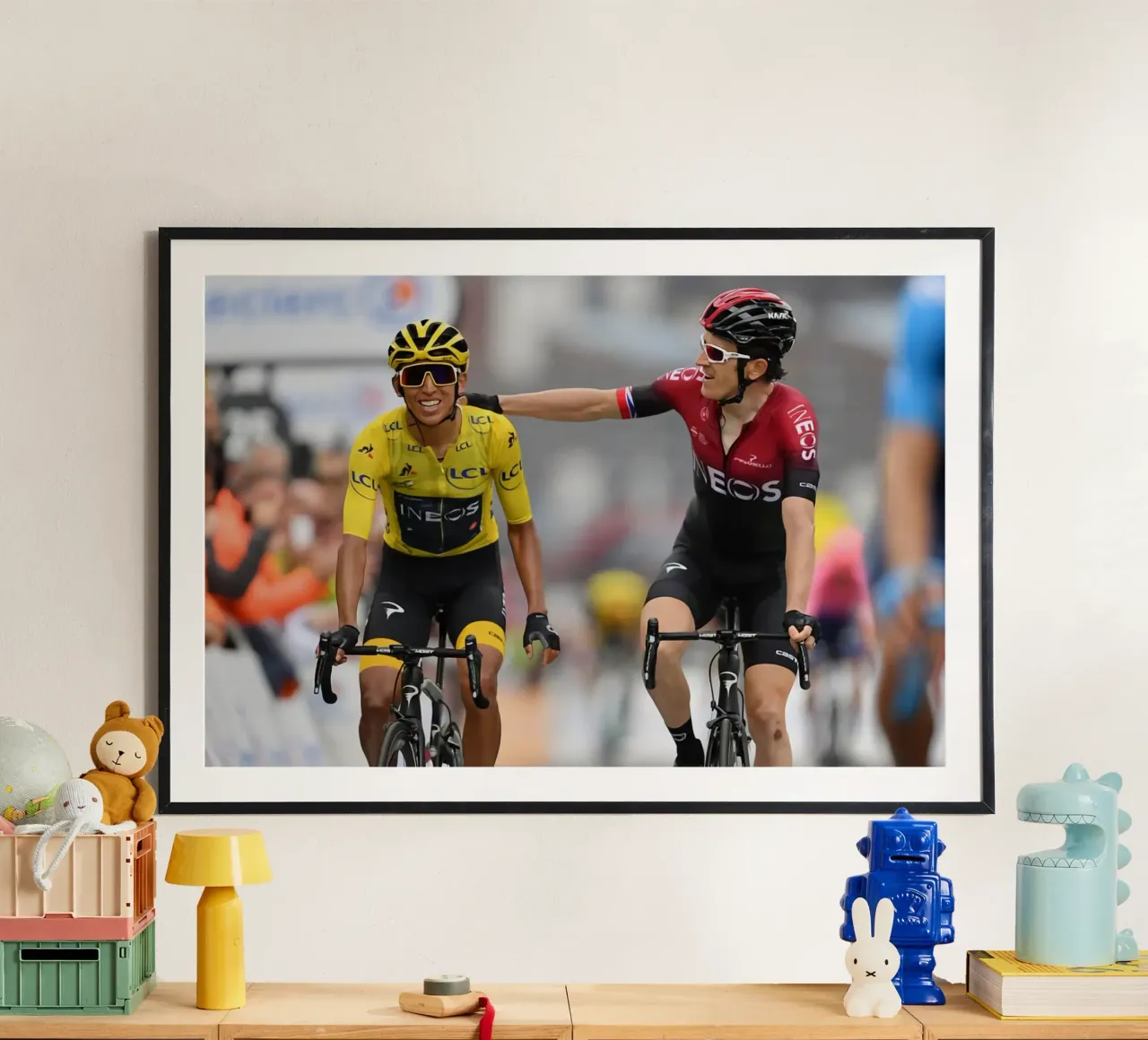Il momento dopo la gara poster con telaio in legno da SPECIAL SHOP GENTHO UK