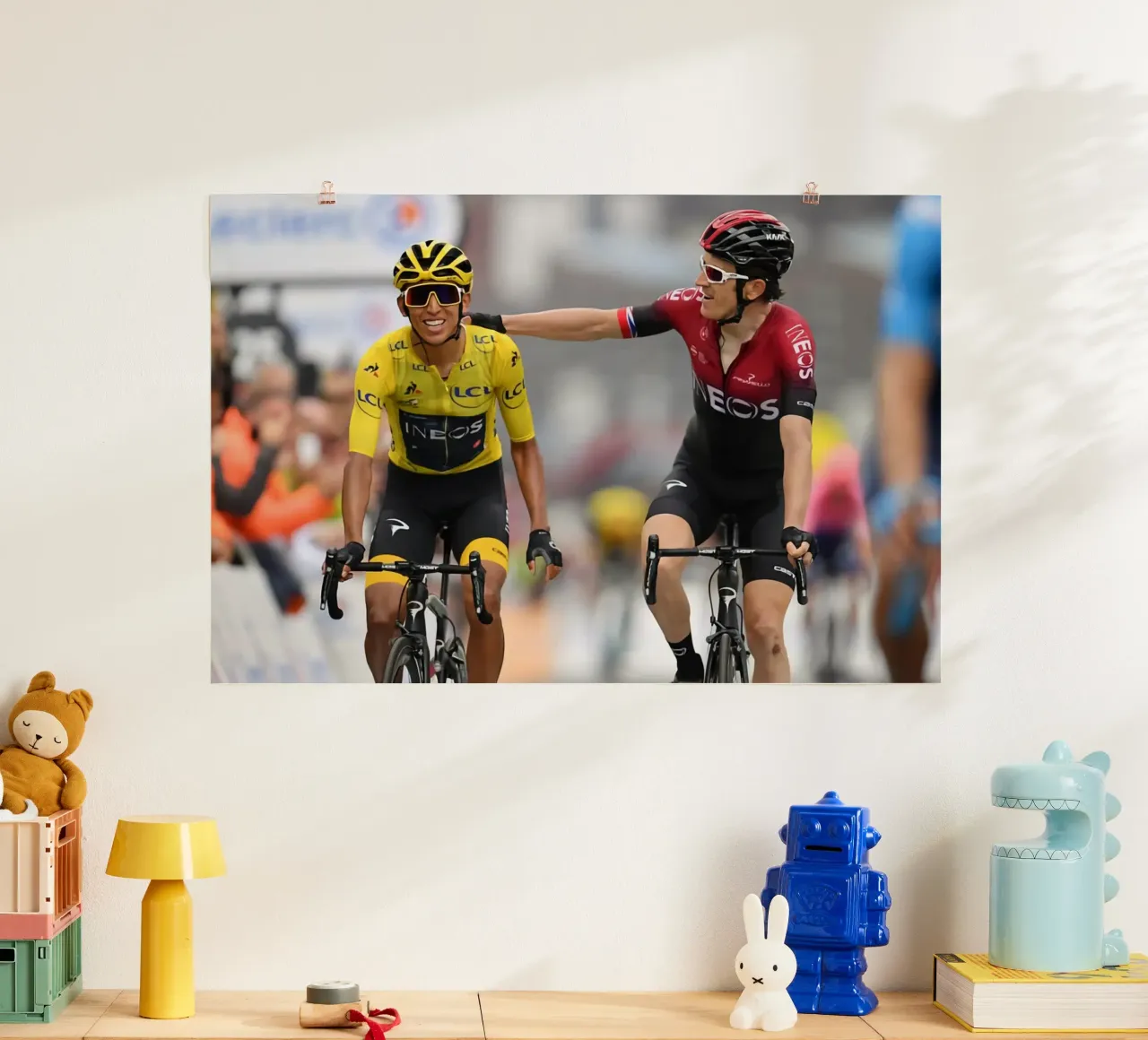 Il momento dopo la gara poster con telaio in legno da SPECIAL SHOP GENTHO UK